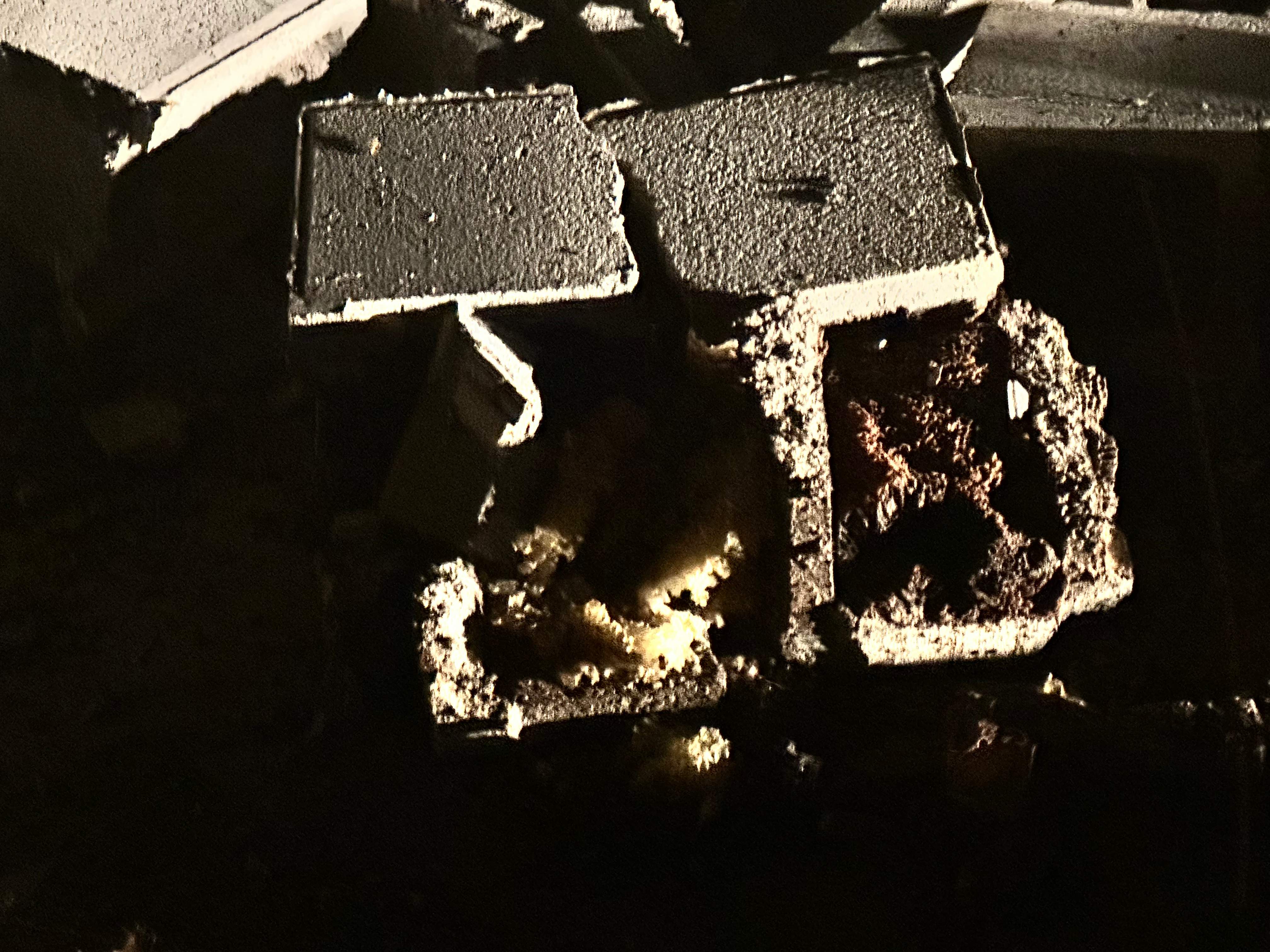 Demoed Cinderblock Wall by Rockwall Honey Bee Company