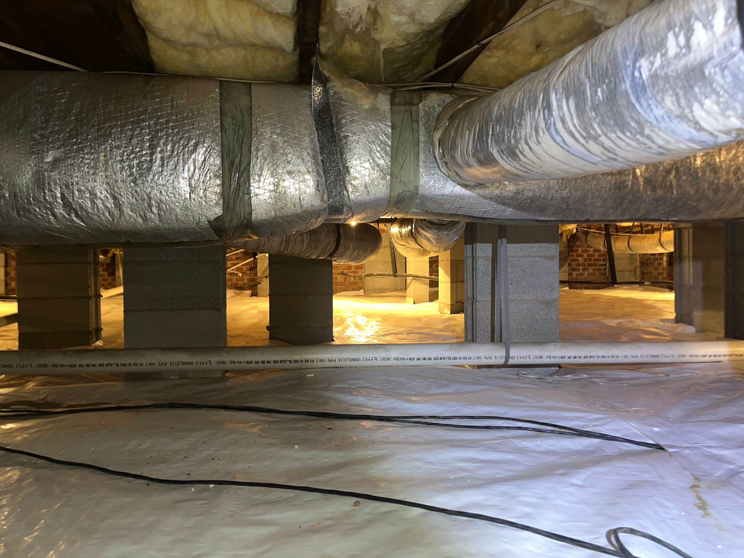 Dehumidifier and Moisture Barrier install with Structural repairs. by Impact Crawlspace