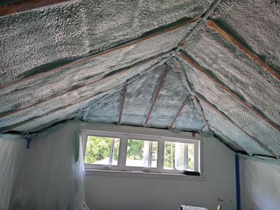 Attic Insulation using open cell spray foam