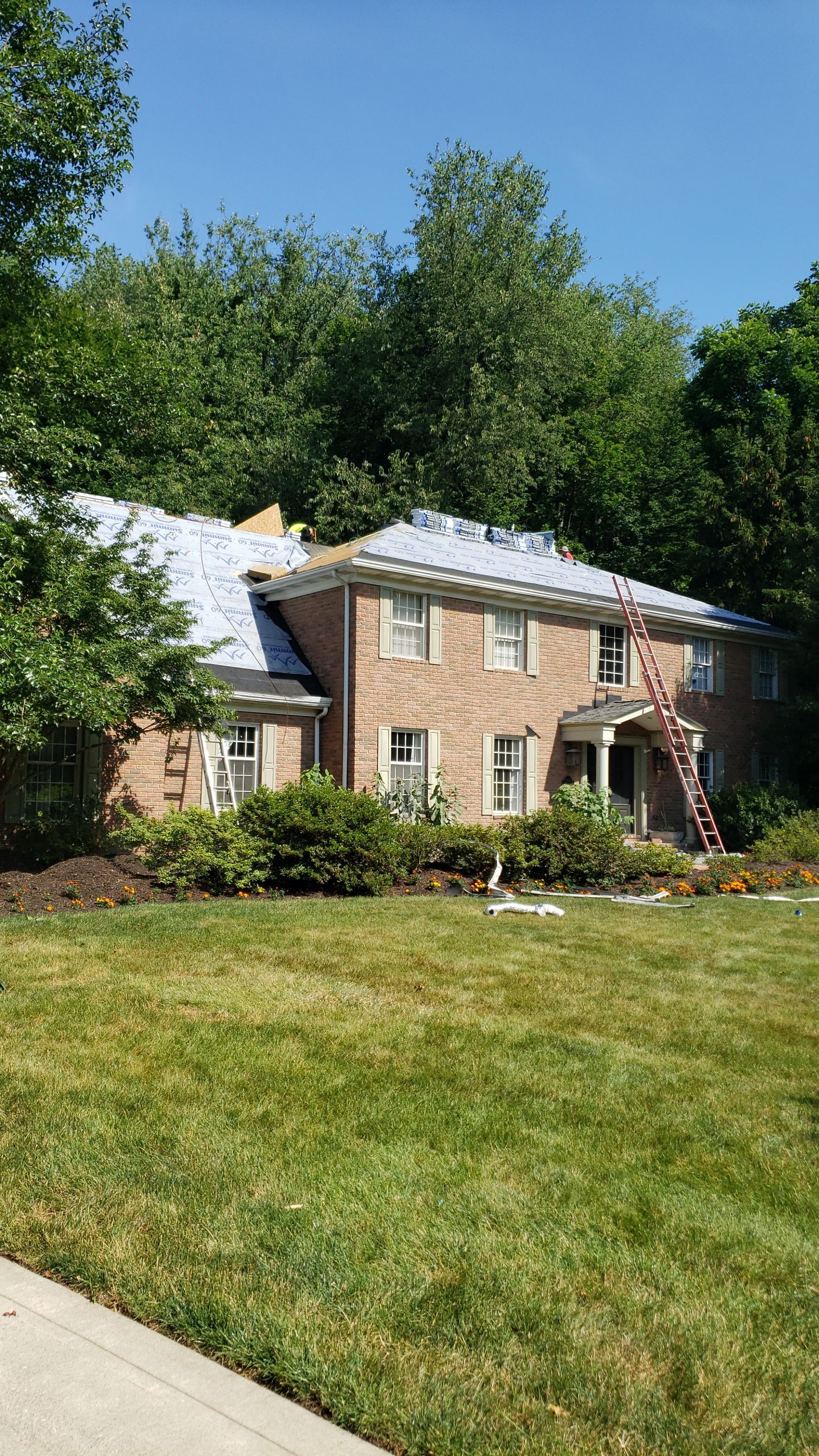 Brand: Atlas Pinnacle Color:  Majestic Shak Drip Edge: White by Eagle Eye Roofing