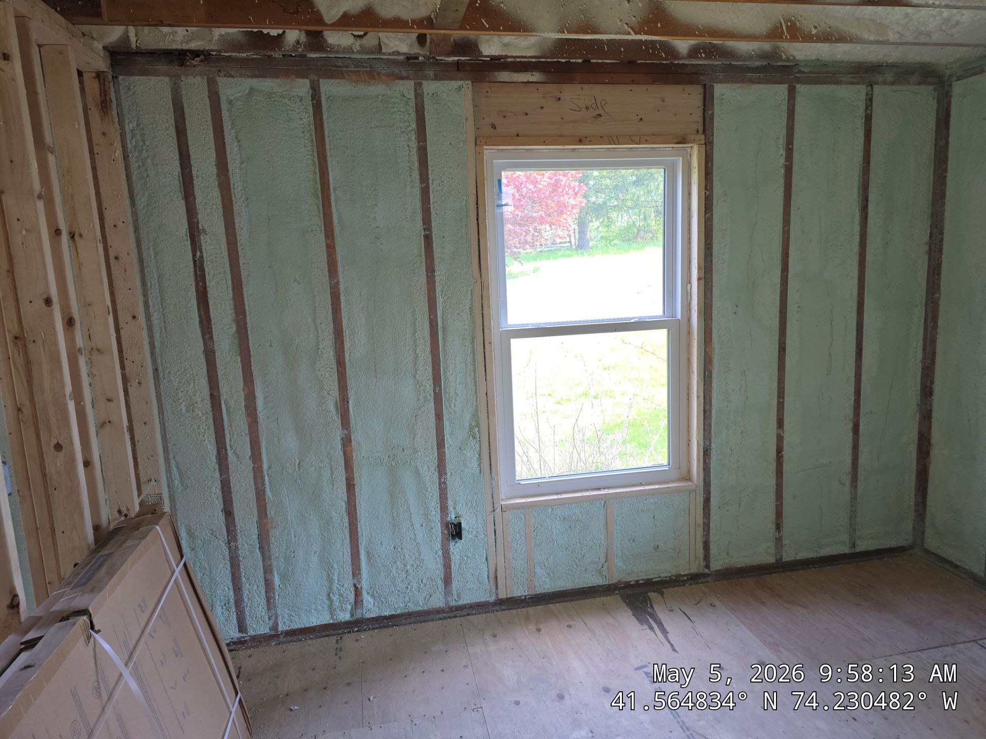 Exterior Walls using Closed Cell Spray Foam by NYS Foam & Energy