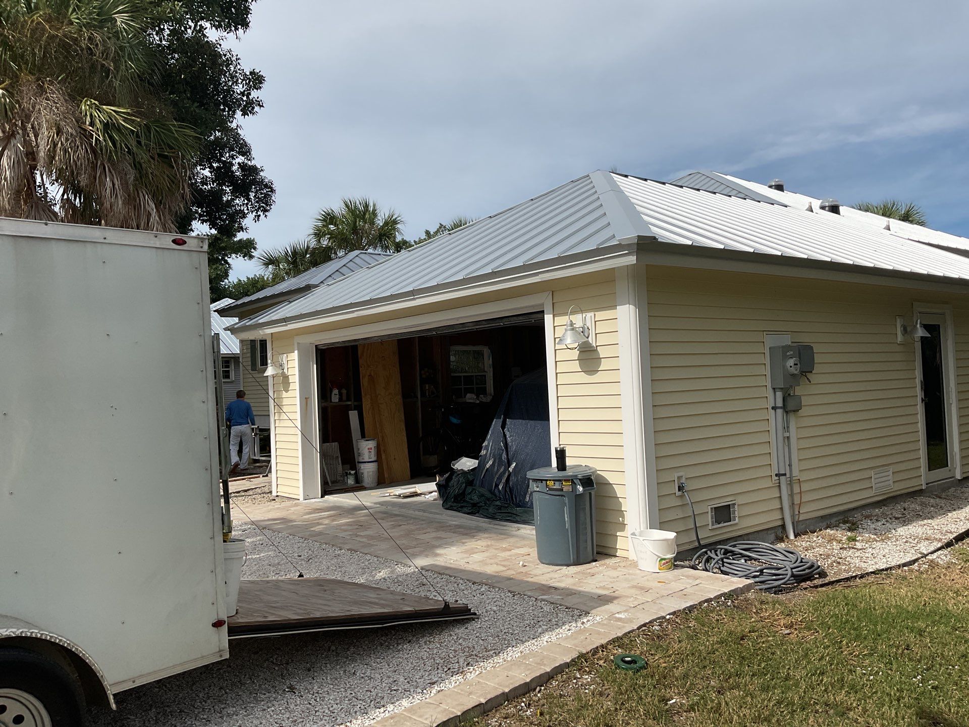 White K-Style Gutters for Beach Homes in Sanibel FL by Gutter Professors