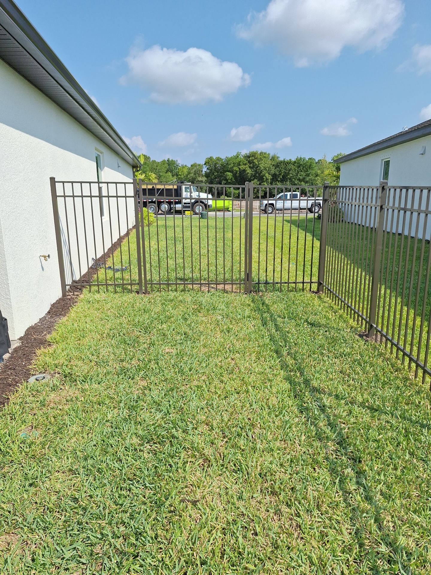 Aluminum Fence Installation using Black 3 Rail Aluminum Fence by Asap fence and gates, LLC