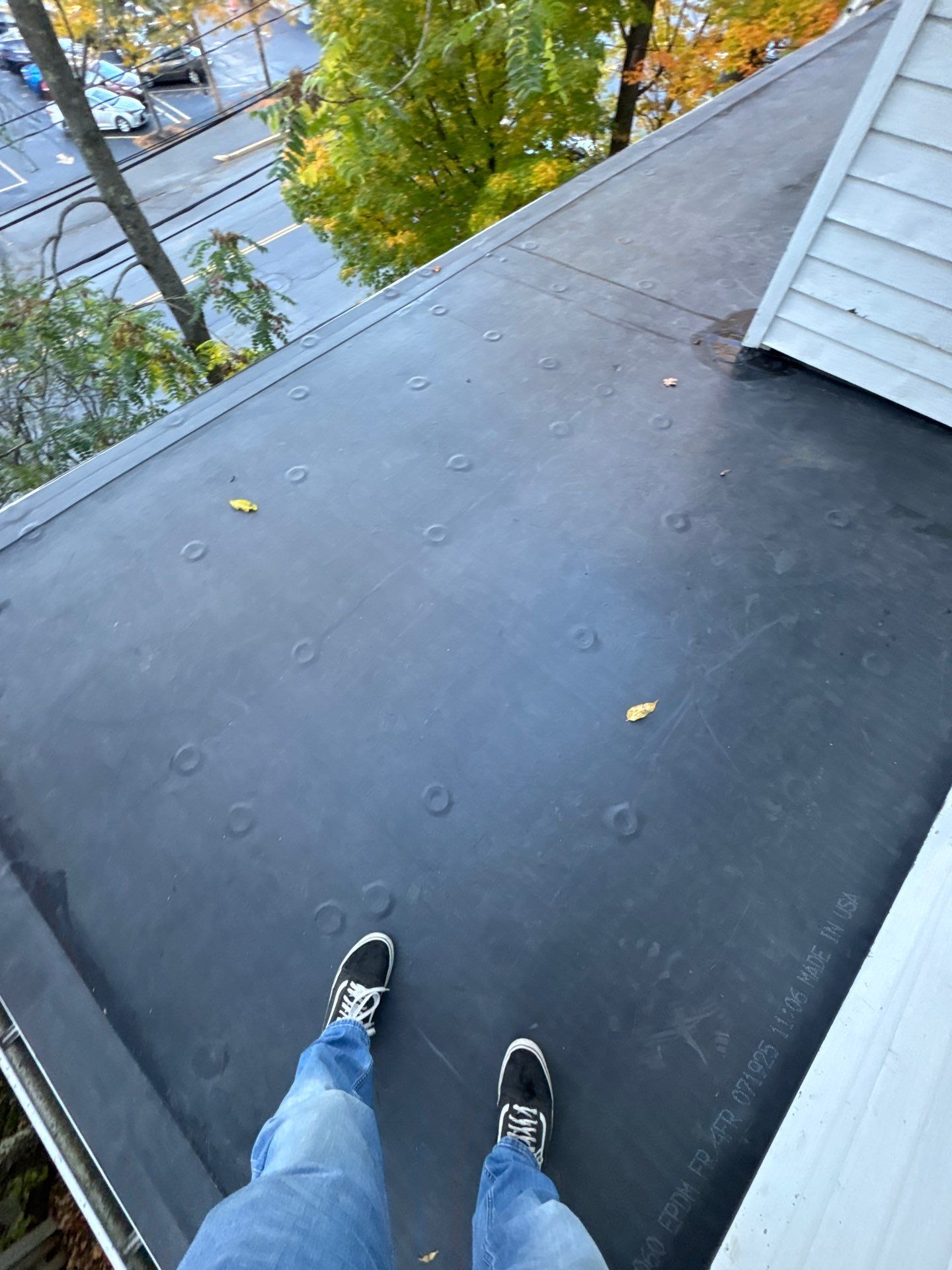 Full Roof & Porch EPDM Replacement with Skylight and Chimney Repairs by Mighty Dog Roofing of Greater Middlesex County