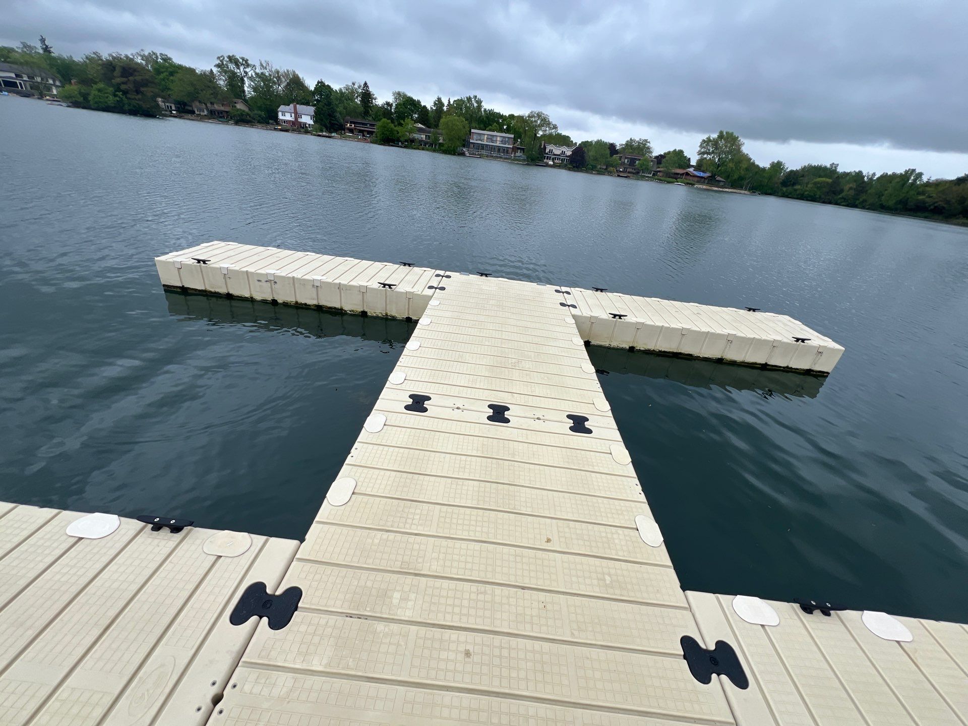 Power washing of floating dock by Northern Power Washing LLC.