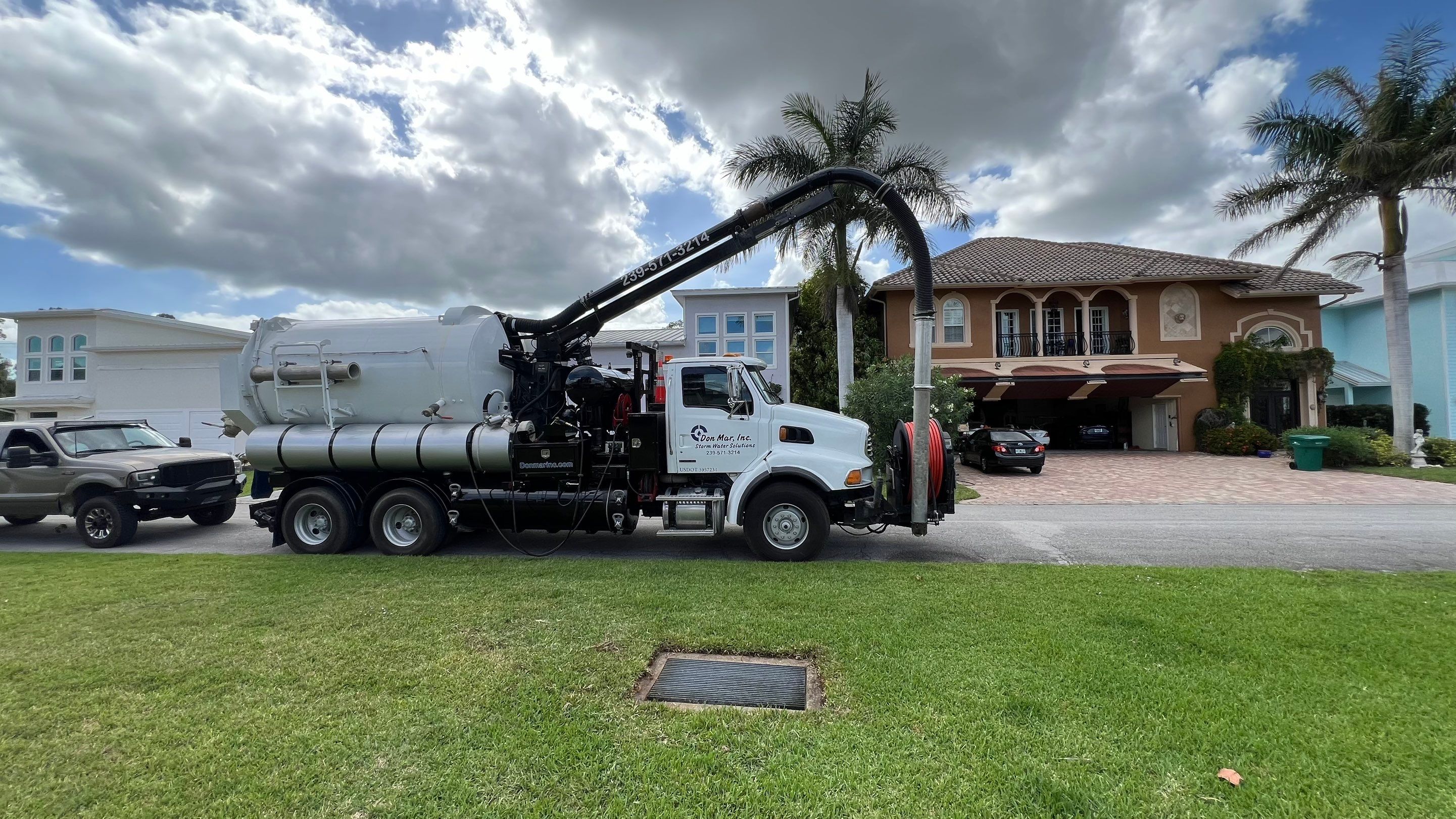 Naples Private Airport Community Catch Basin Cleaning by APS Power & Water