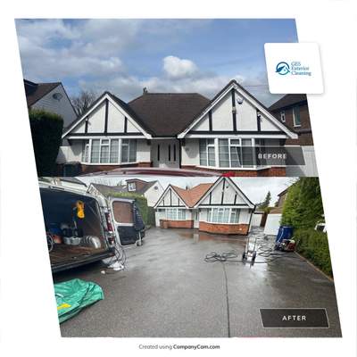 Exterior Clean - Roof - Patio - Driveway using honda 21 ltr/min