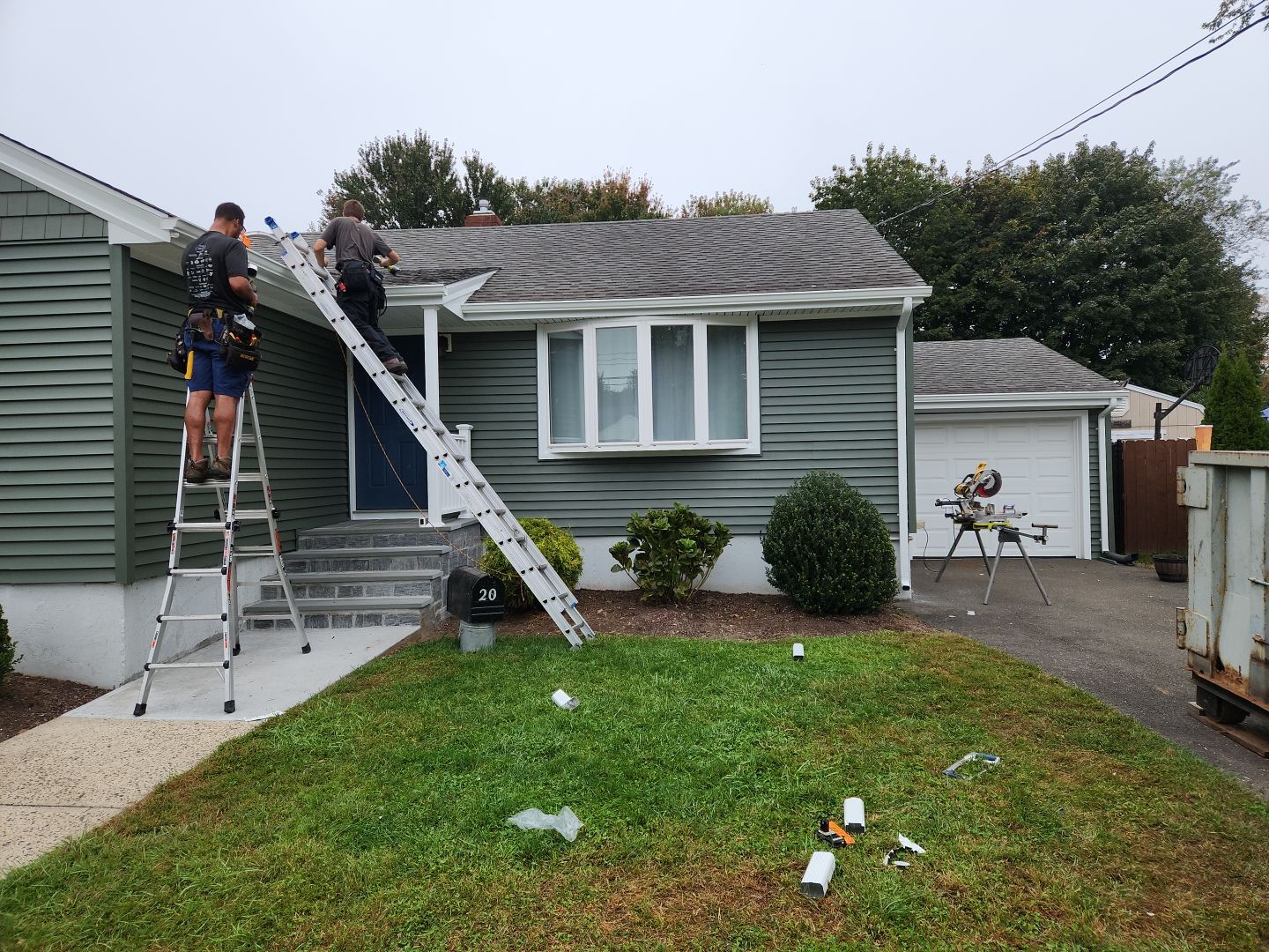 Siding Installation using Certainteed Monogram Forest Green by A Plus Exterior