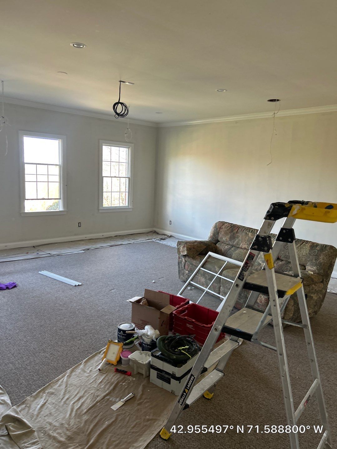 Full Interior Painting and Drywall Restoration in Bedford, New Hampshire by The Persnickety Painters