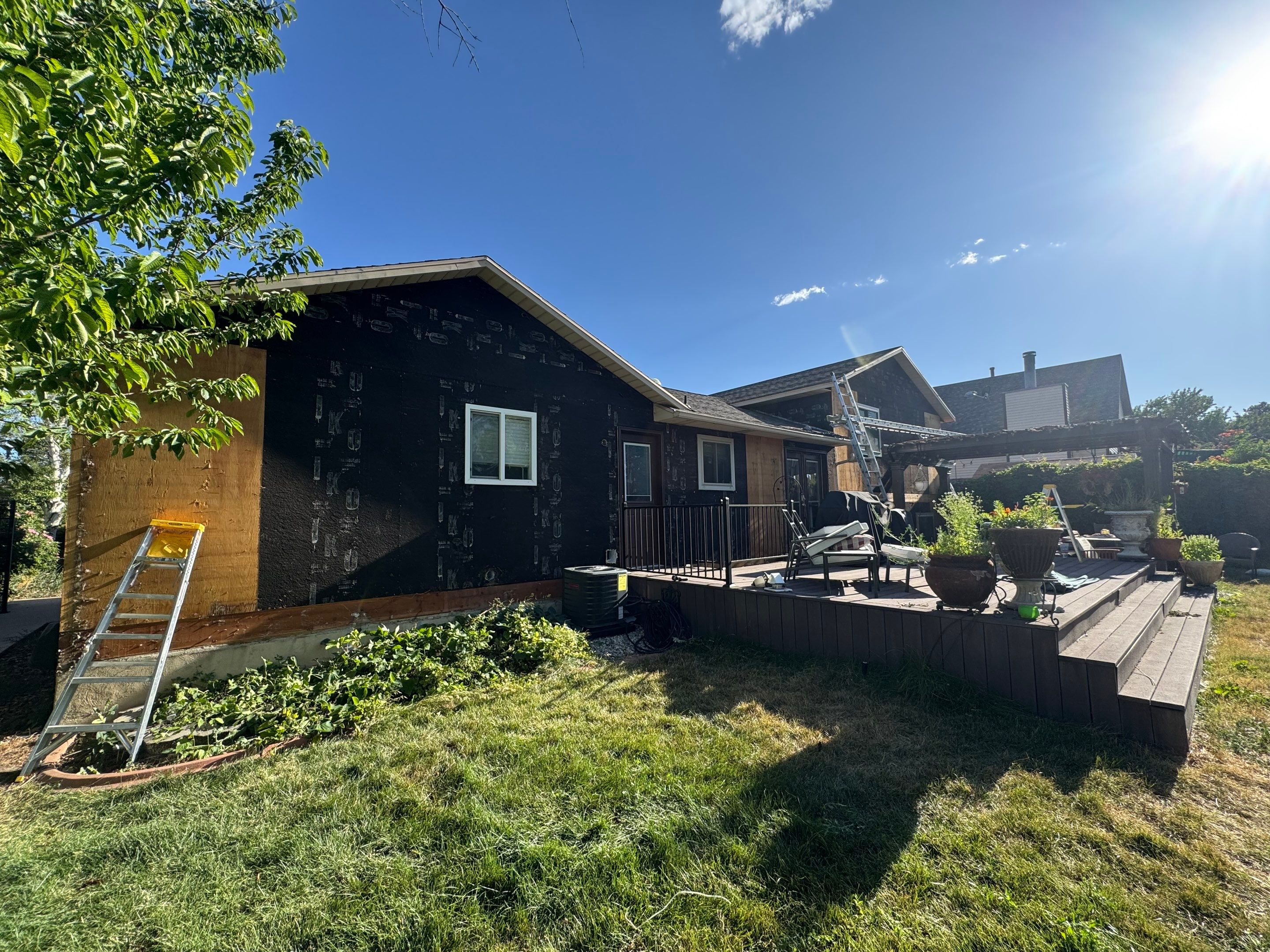 West Jordan | Hardie Lap Siding w/ Brick Accent | Boothbay Blue & Cobble Stone by Ideal Siding Utah