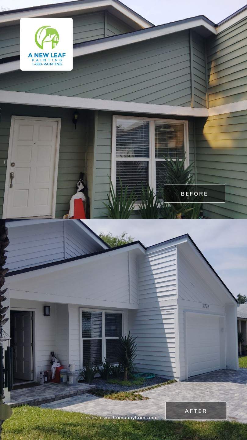 Sawgrass, Ponte Vedra Beach | Before & After – Complete Exterior Painting Transformation by A New Leaf Painting, LLC