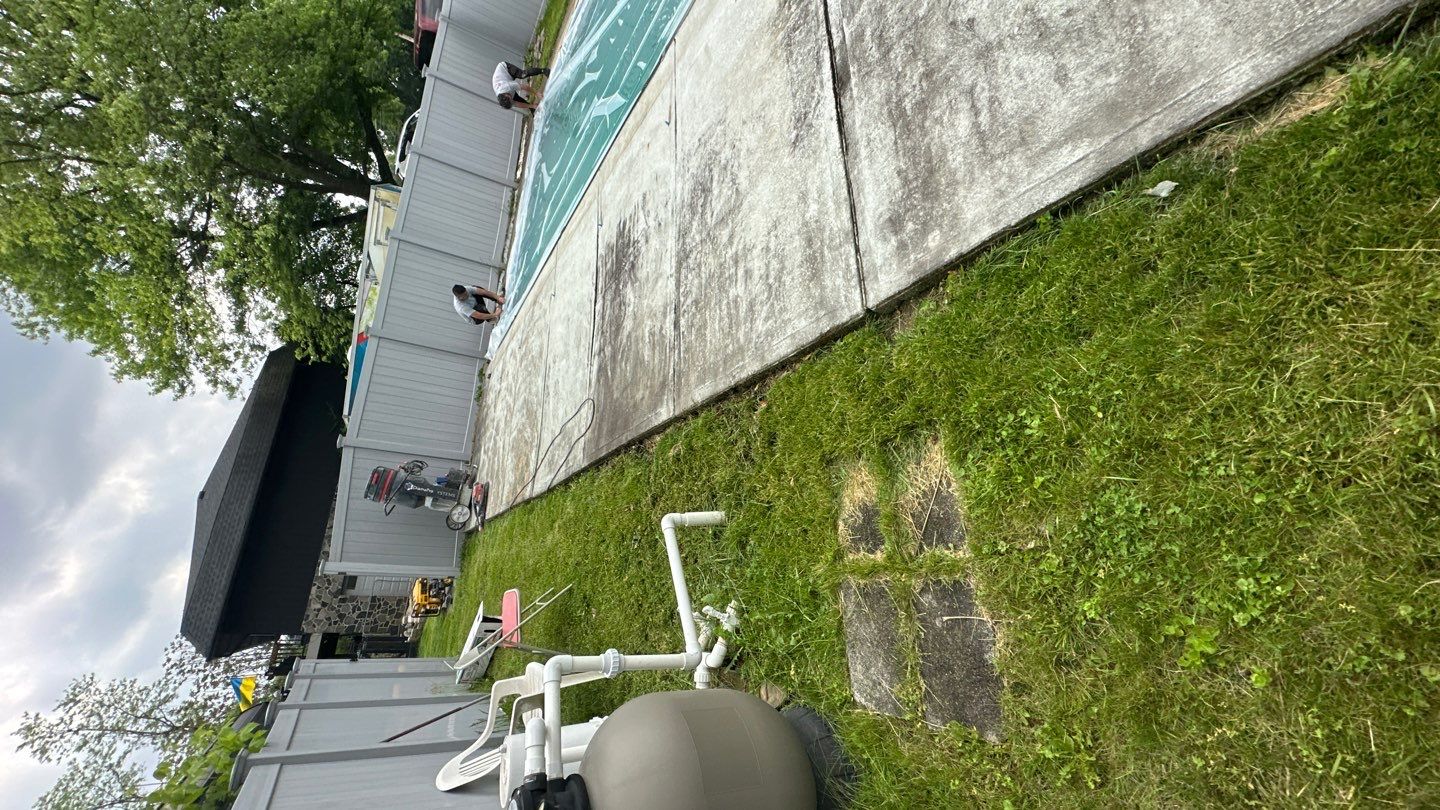 Twilight Pool Deck Project in McDonald by Floors in a Day, Inc