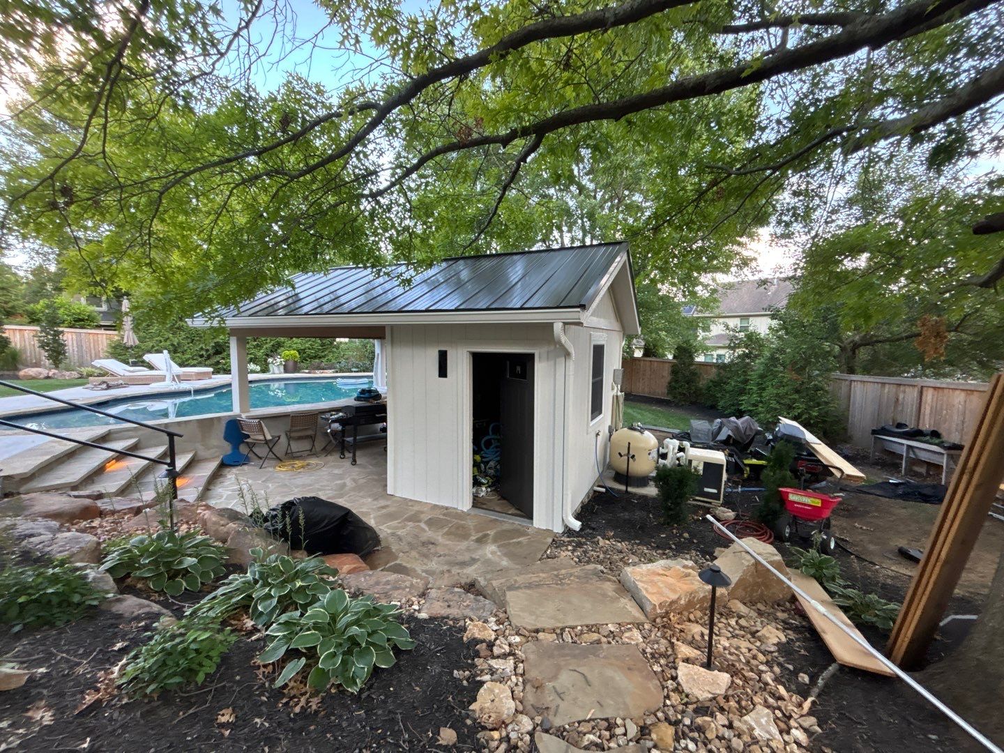 Shoji White Exterior Painting and Comprehensive Wood Rot Repair in Overland Park by Cougar Painting