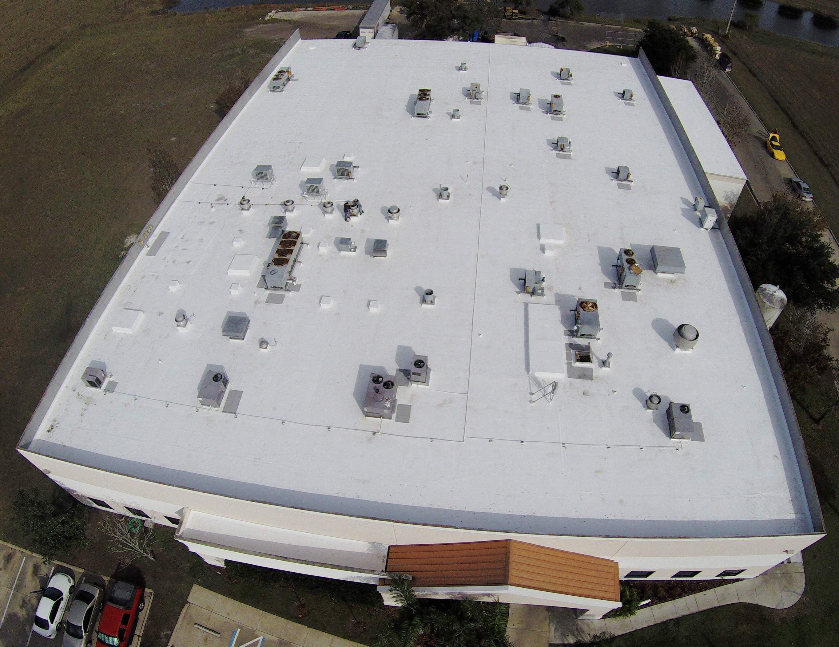 Industrial Food Production Facility – GAF 50 Mil TPO | 20-Year NDL Warranty | Major Rooftop Equipment Cleanup by Gold Key Roofing