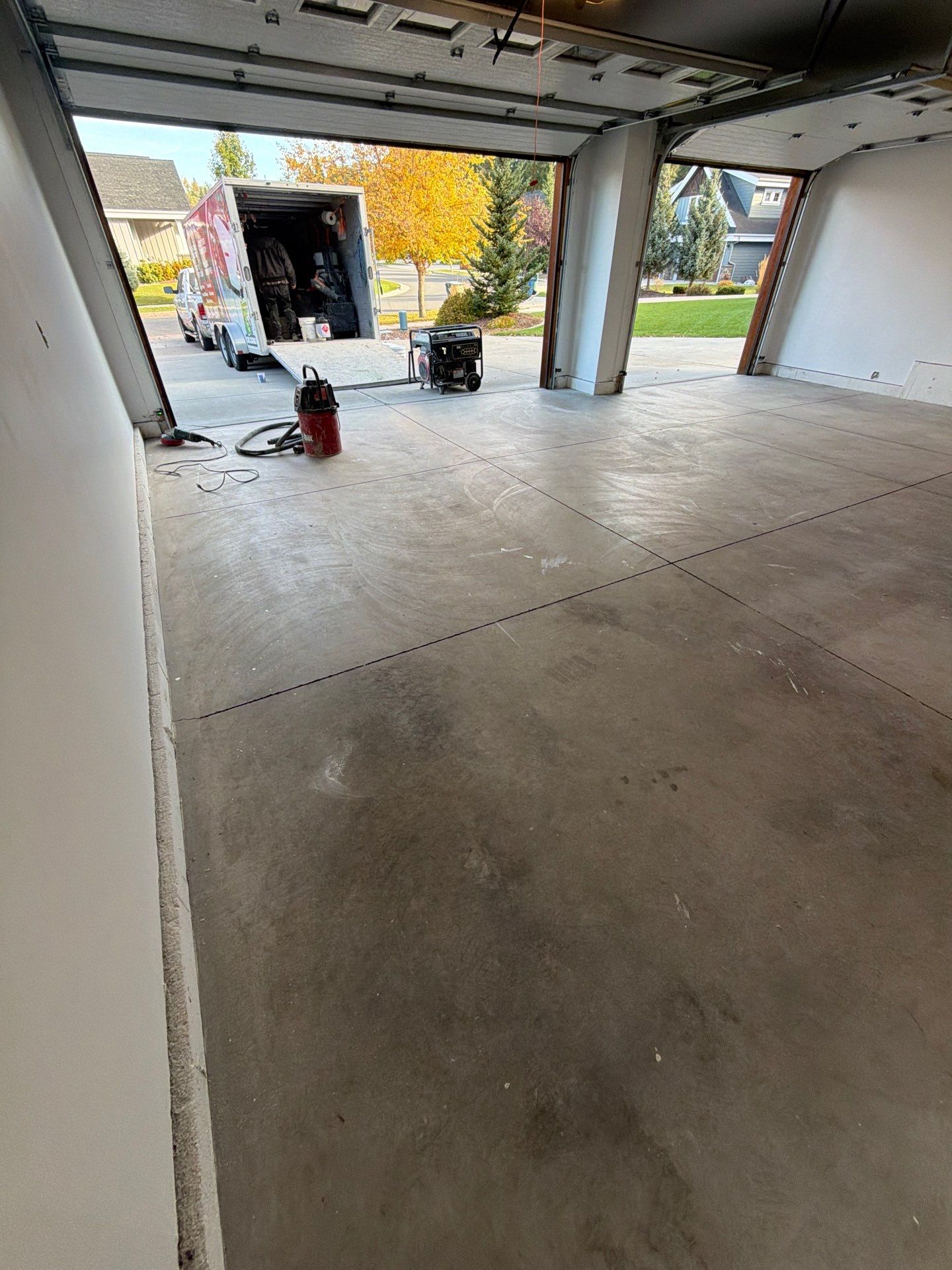 Polyaspartic Garage Floor Coating with Vinyl Flakes in Hayden by Croc Coatings, LLC