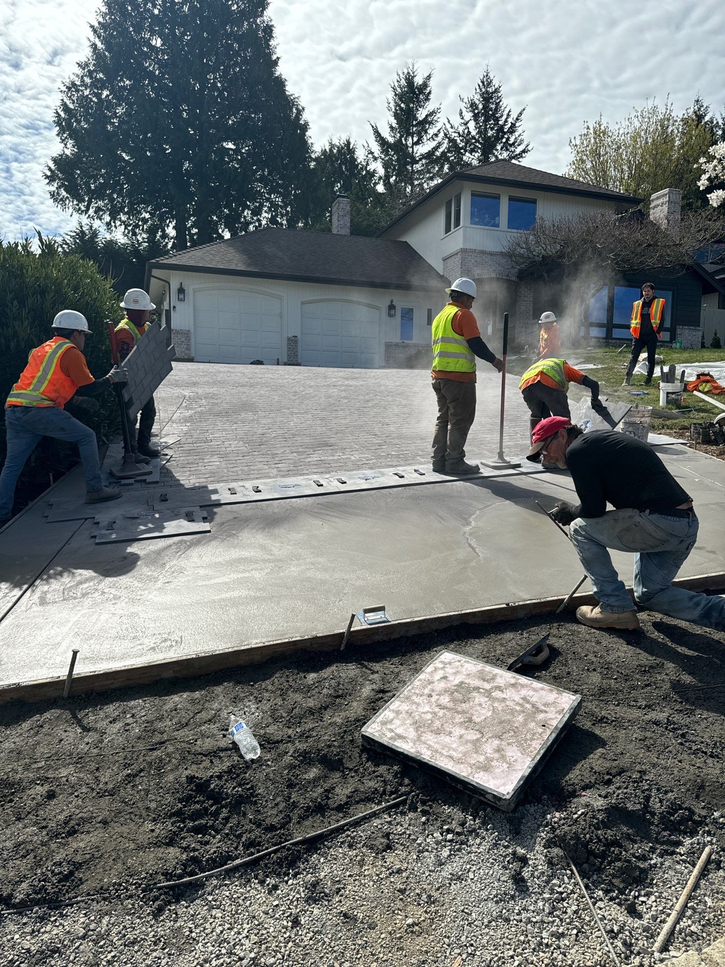 John | Stamped Concrete Driveway Makeover by Jireh Asphalt & Concrete Inc 