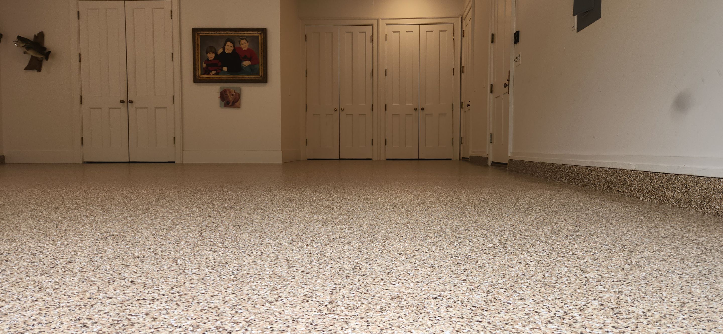 Garage using Saddletan by Elite Floor Solutions