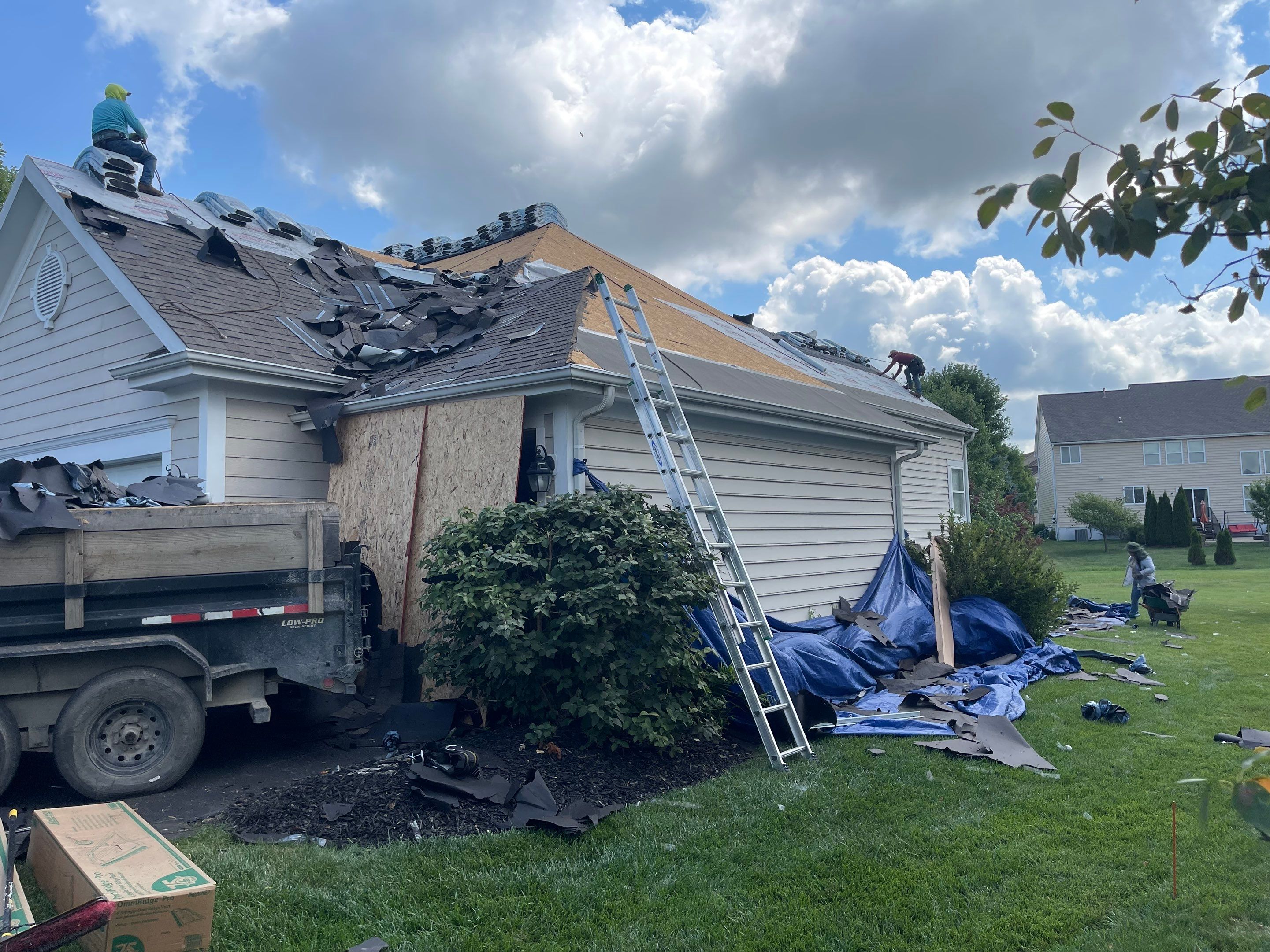 Residential Roofing Installation using IKO dimensional shingles by SOS Home Ohio 