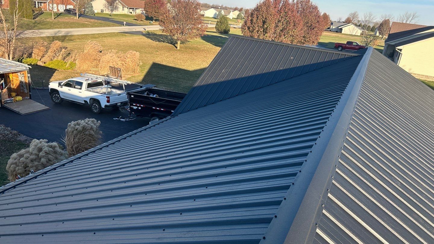 Residential Roofing Installation using Performance Panel Metal - Frost Black by RoofX 