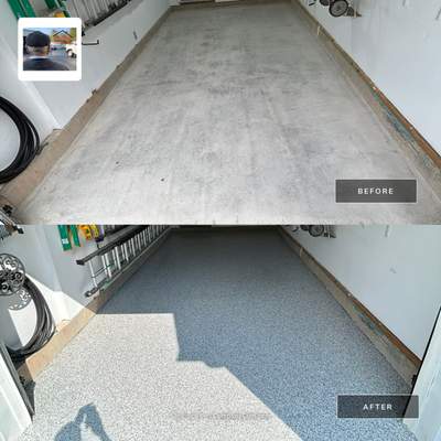 Concrete Floor Coating Using Tidal Wave Color