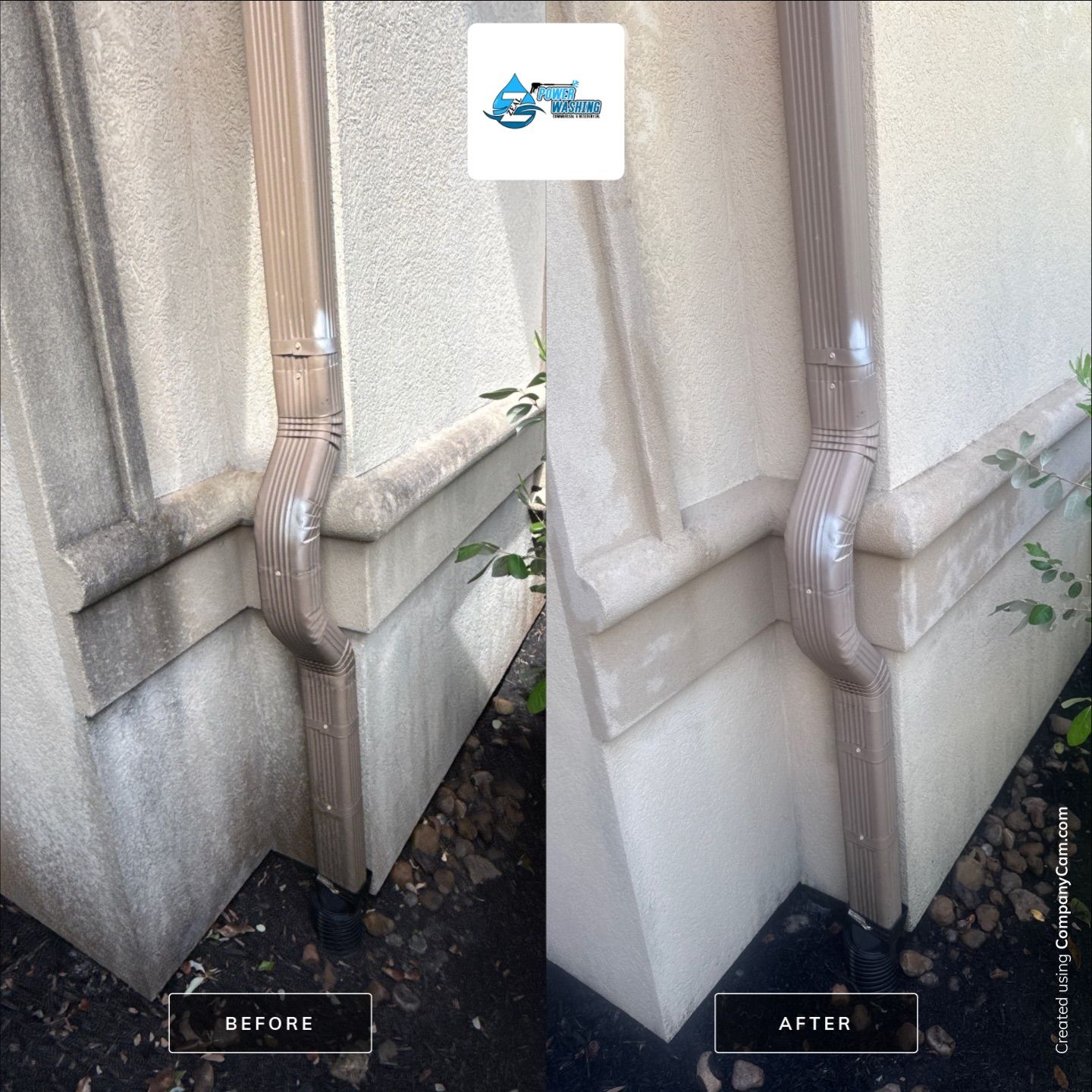 Stucco House Wash and Concrete Driveway Cleaning in Friendswood by Zeal Power Washing
