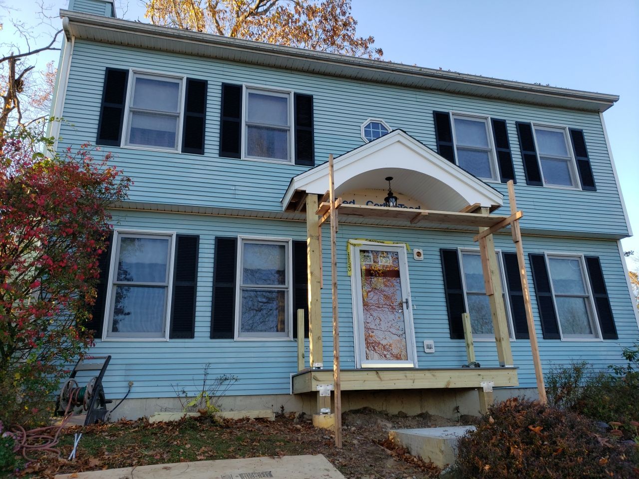 Portico Transformation by DiGiorgi Roofing and Siding Inc