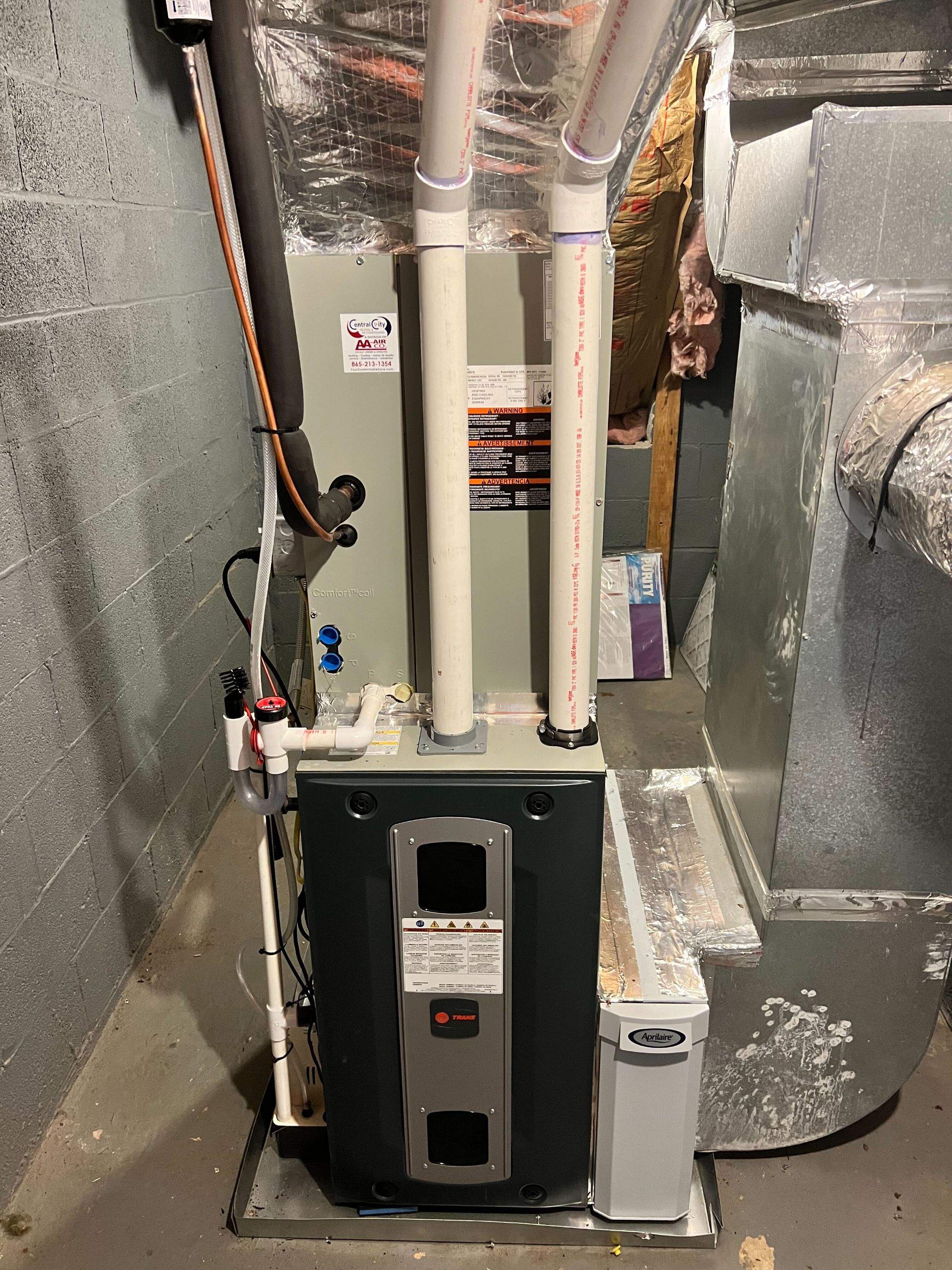Trane Side Discharge Condenser with Trane Furnace by AA-Air Company