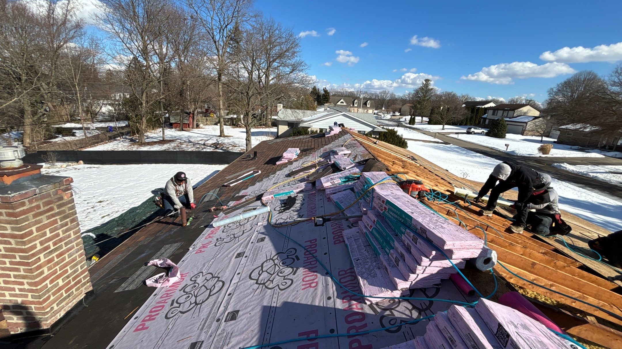 Roof Replacement using Owens Corning Brown Wood by 180 Contractors