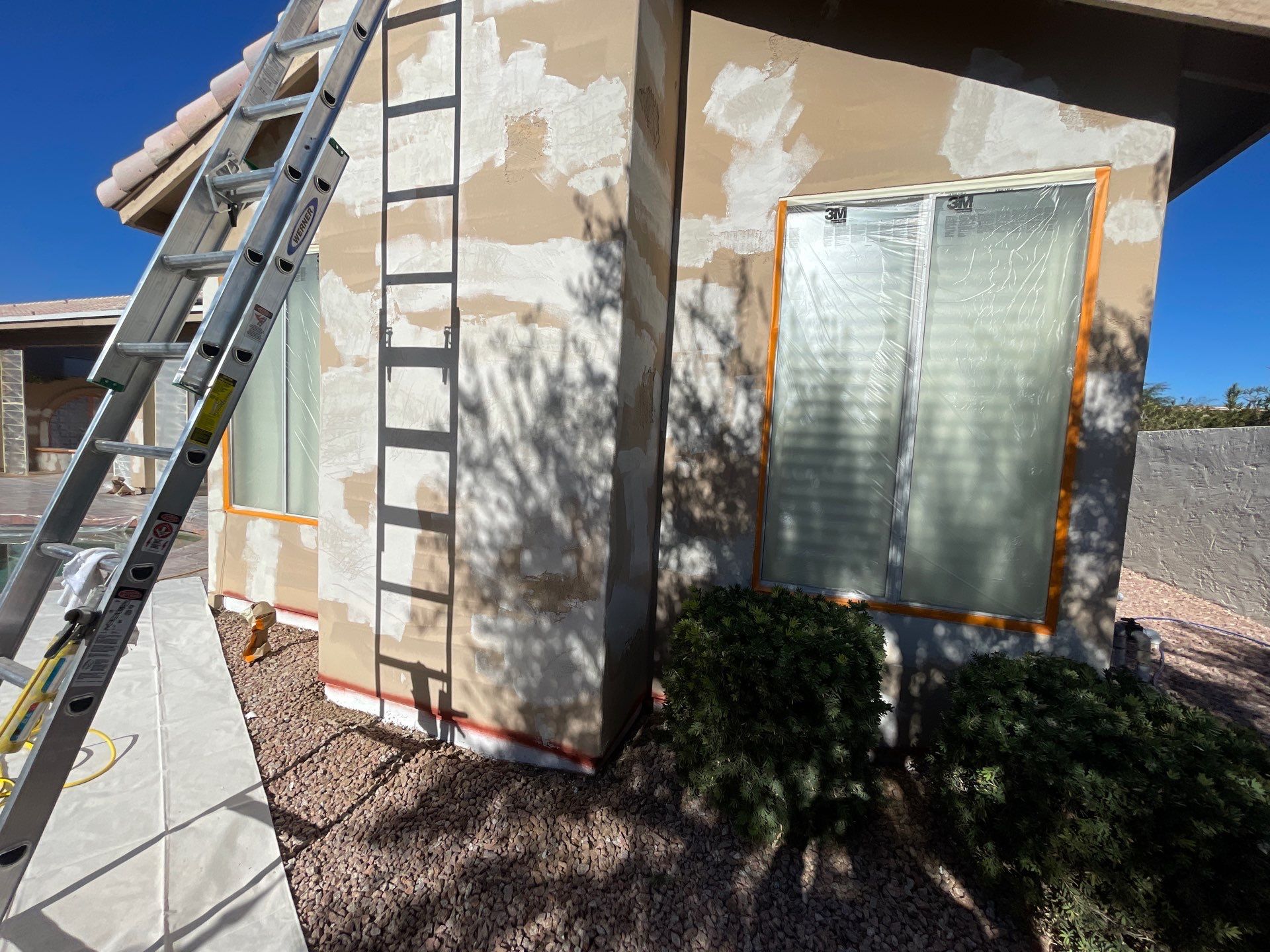 Gazzo - A Beautiful Home Exterior Transformation in Scottsdale, AZ with C&M Primer and Sherwin Williams Paints by Double G Painting Contractors, LLC