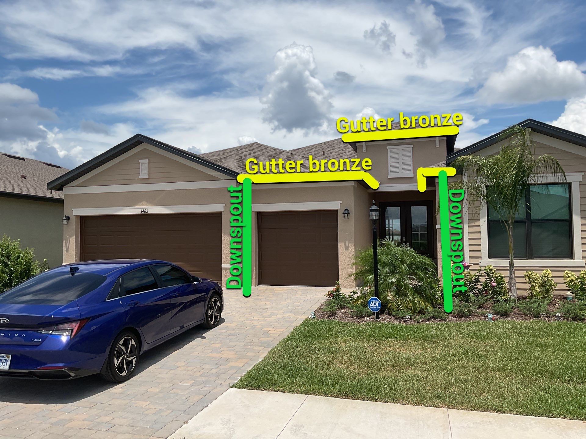 Brown Seamless Gutters for Homes in Fort Myers  by Gutter Professors