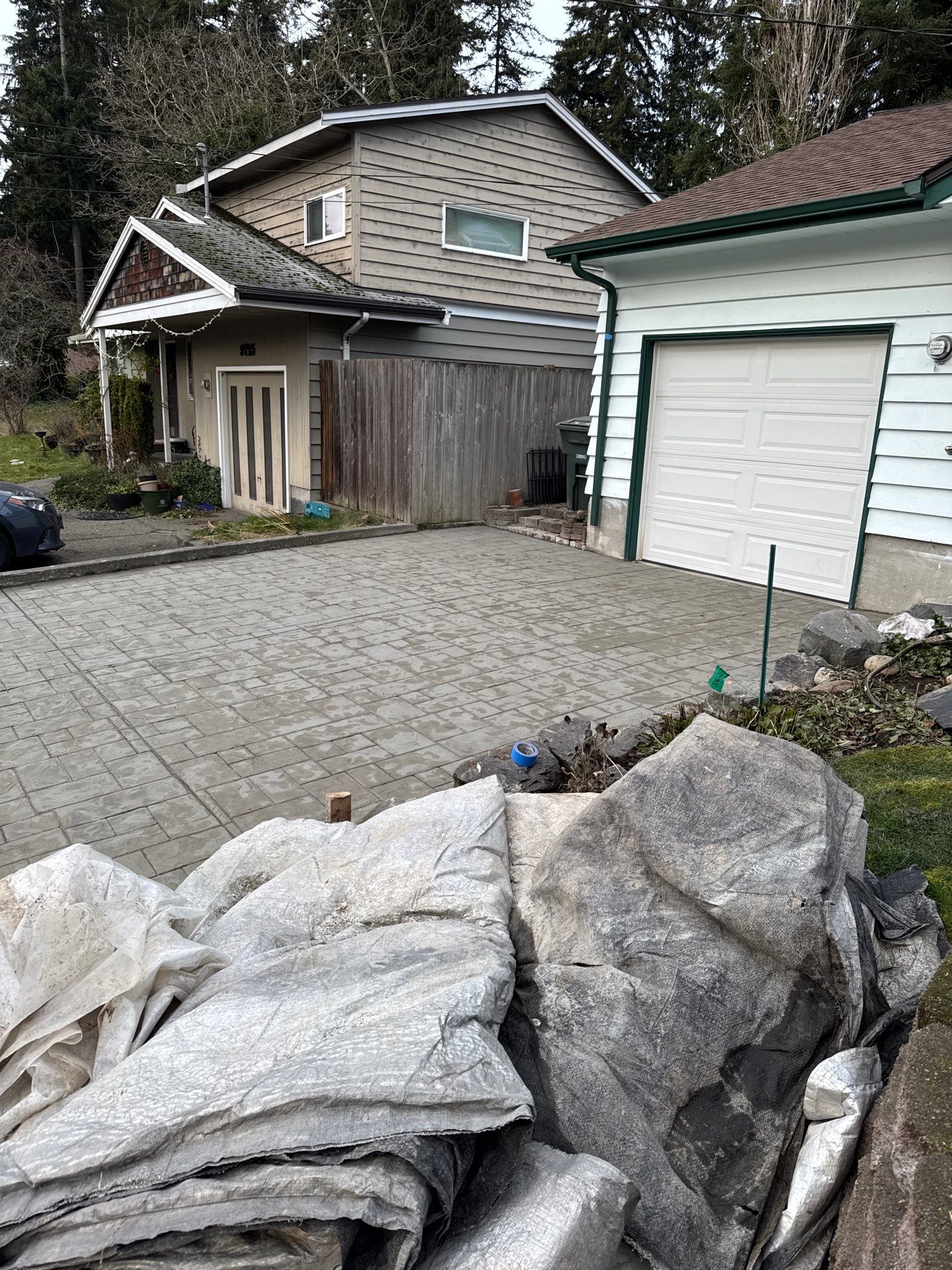 Stamped Concrete Patio and Driveway | Edmonds  by Jireh Asphalt & Concrete Inc 