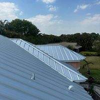26ga 1.5" Mechanical Seam Mill Finish  by Total Roofing System The Metal Roof Experts