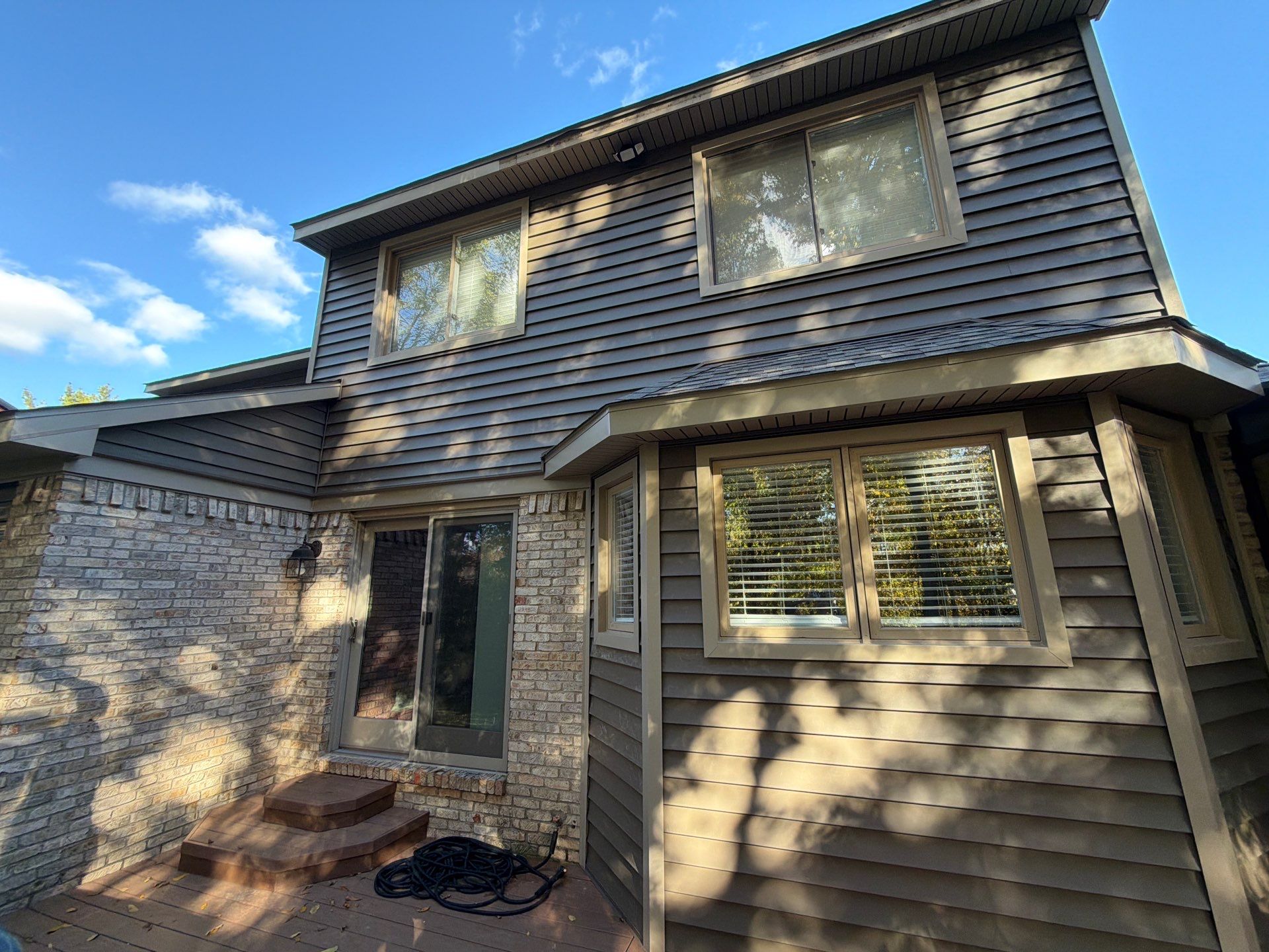 Siding Replacement using Alside D5" Flagship Brown by 180 Contractors