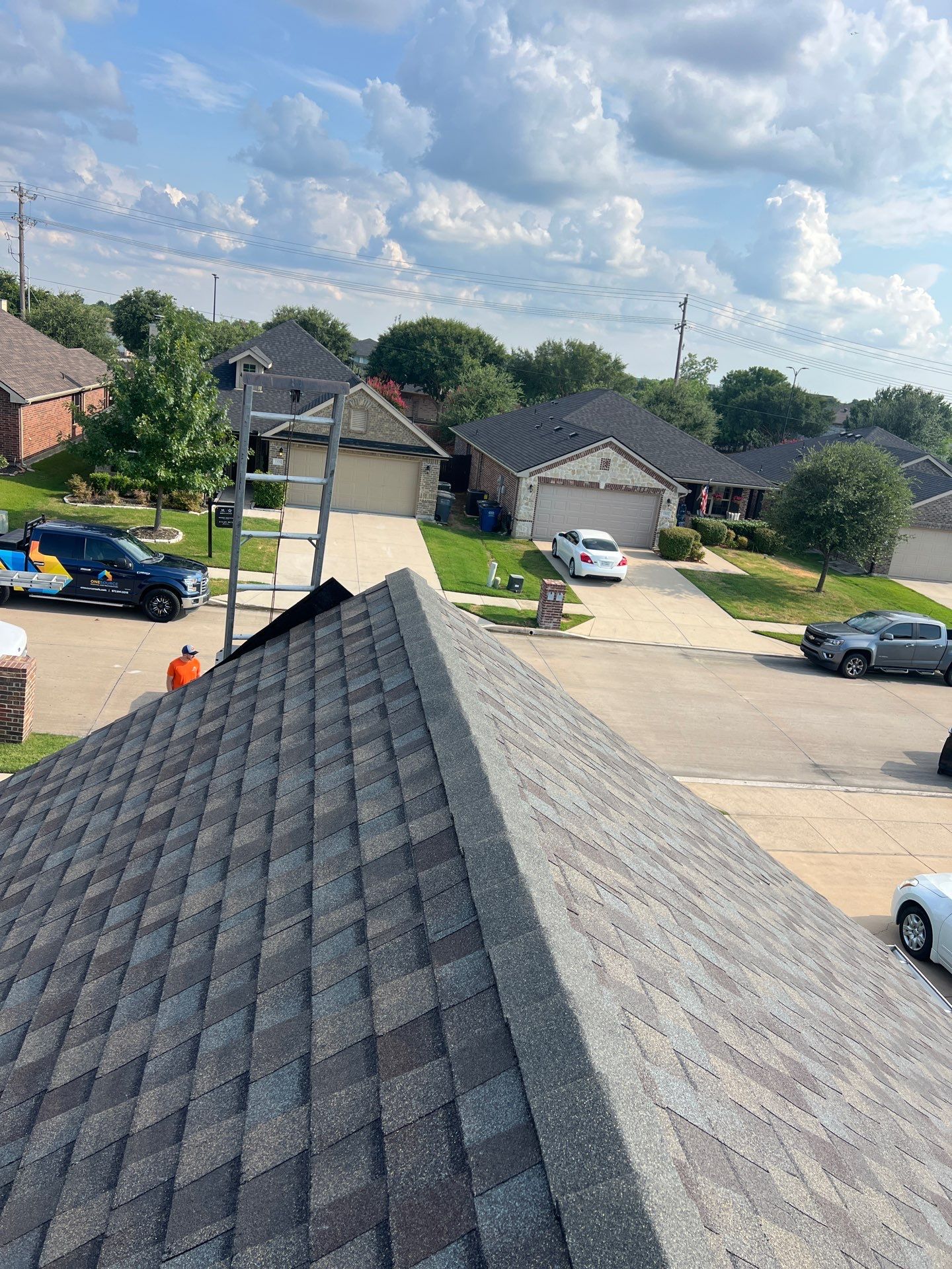 Residential Roofing Installation using CertainTeed Landmark MaxDef Weathered Wood by OneSource Roofing and Restoration