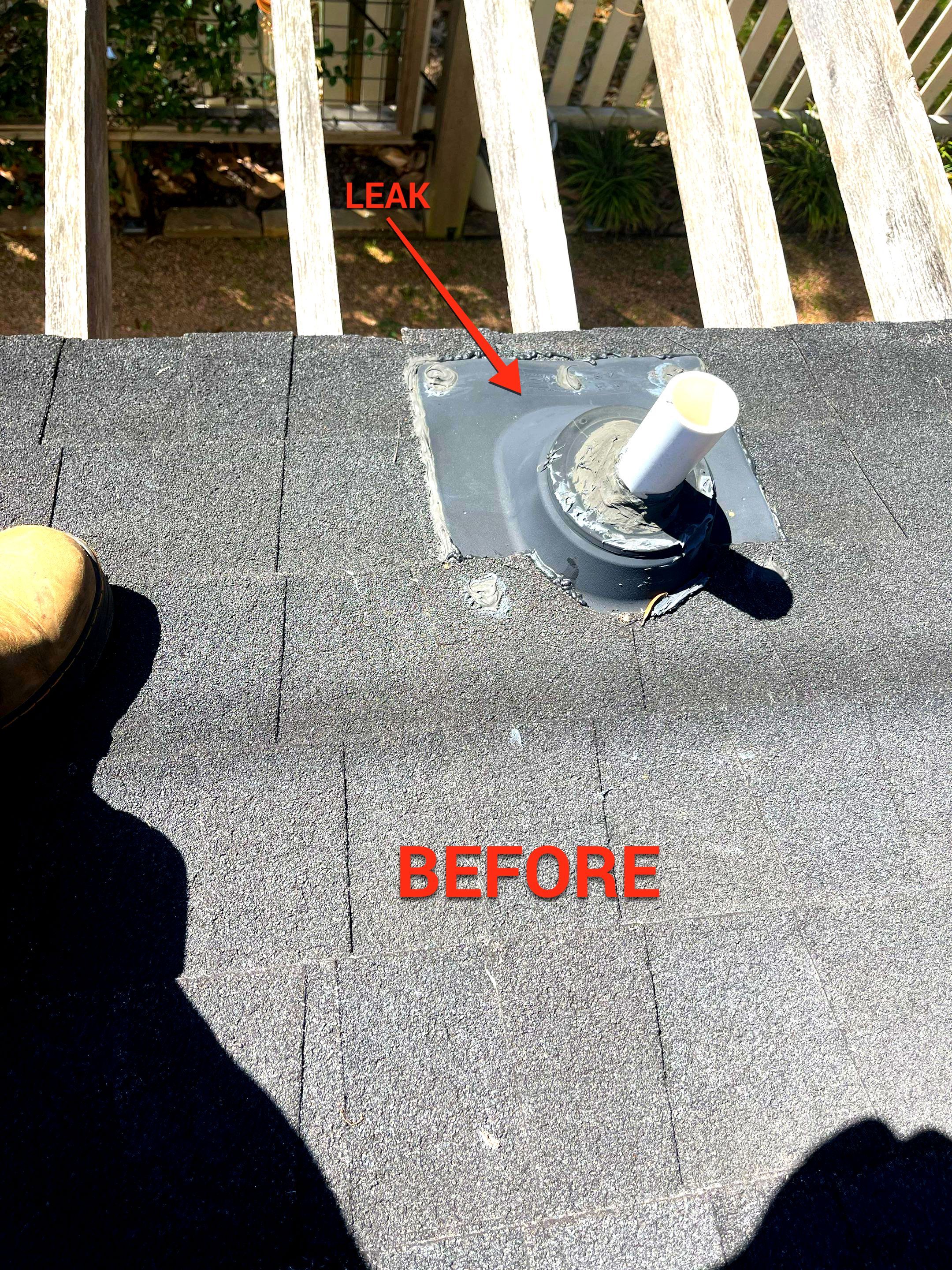 Pipe Jack Leak by Black Coast Roofing