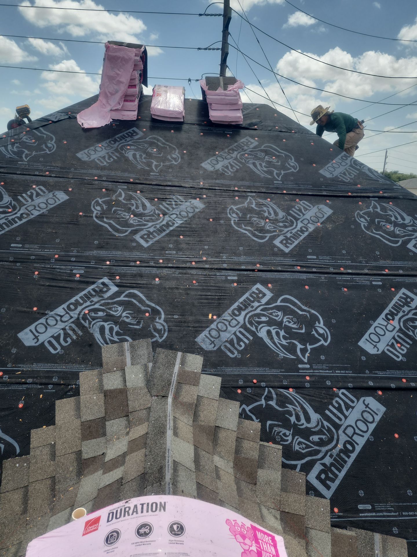 Residential Roofing Installation using Owen's Corning Duration (Lifetime) Shingles by Roof Repair Company