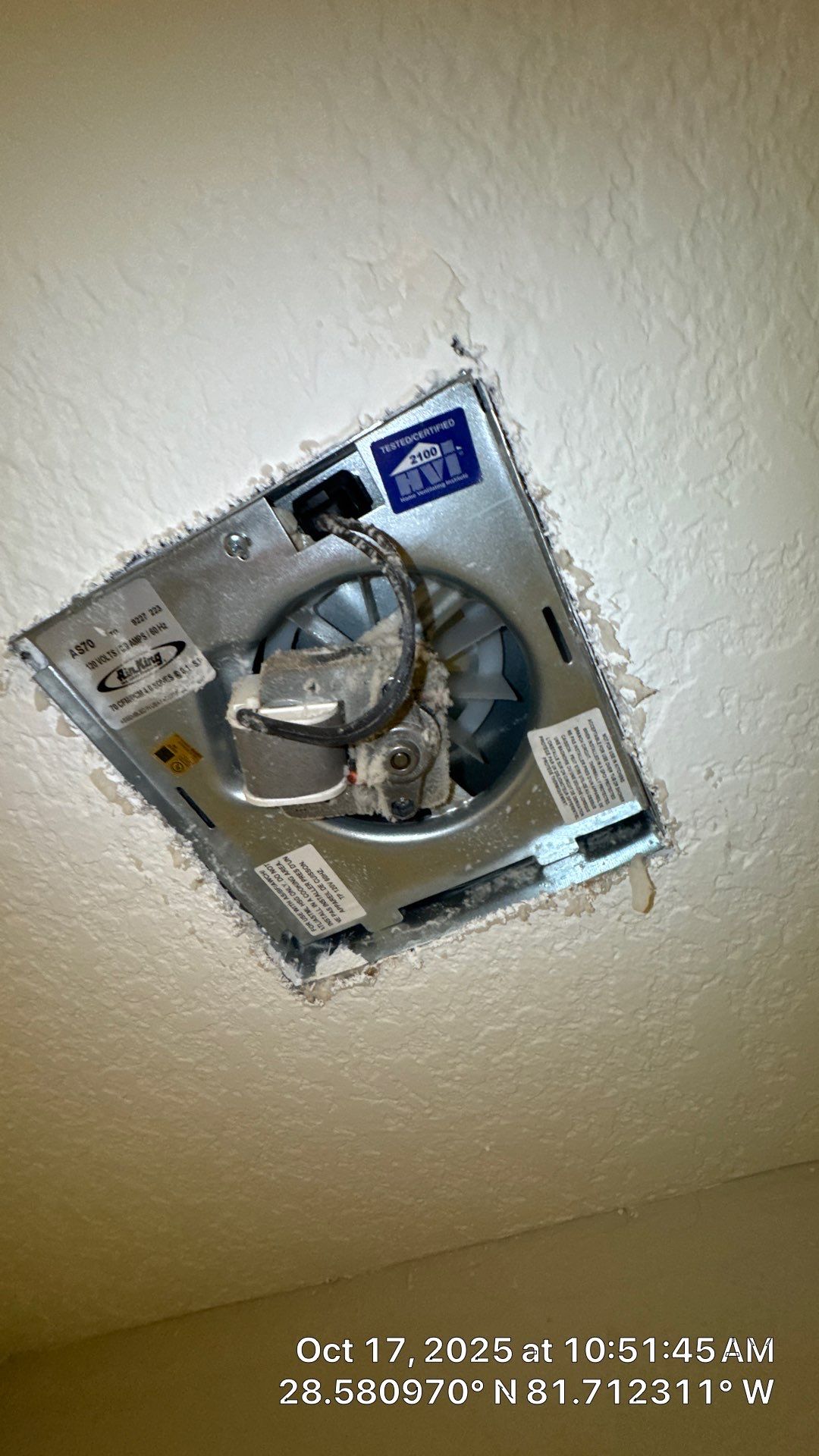 Dryer Vent and Bathroom Exhaust Fan Cleaning in Clermont by Hygienic Air, Inc