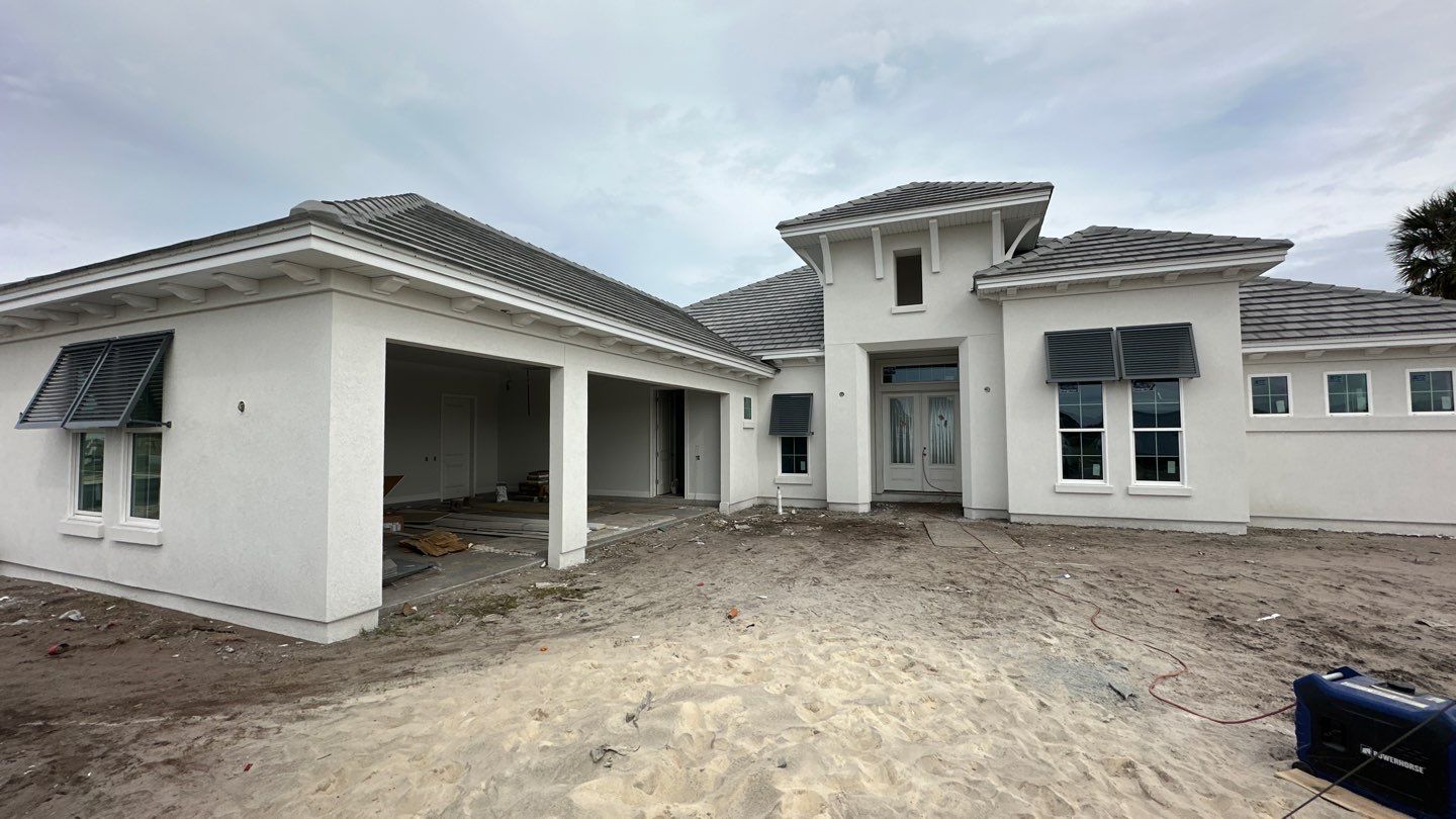 Bahama Shutters in Basalt Grey by Smart Guard Shutters