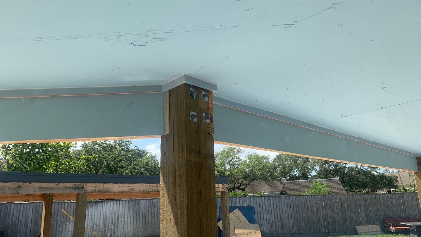 Beautiful pool side build by Bayfront Roofing and Construction