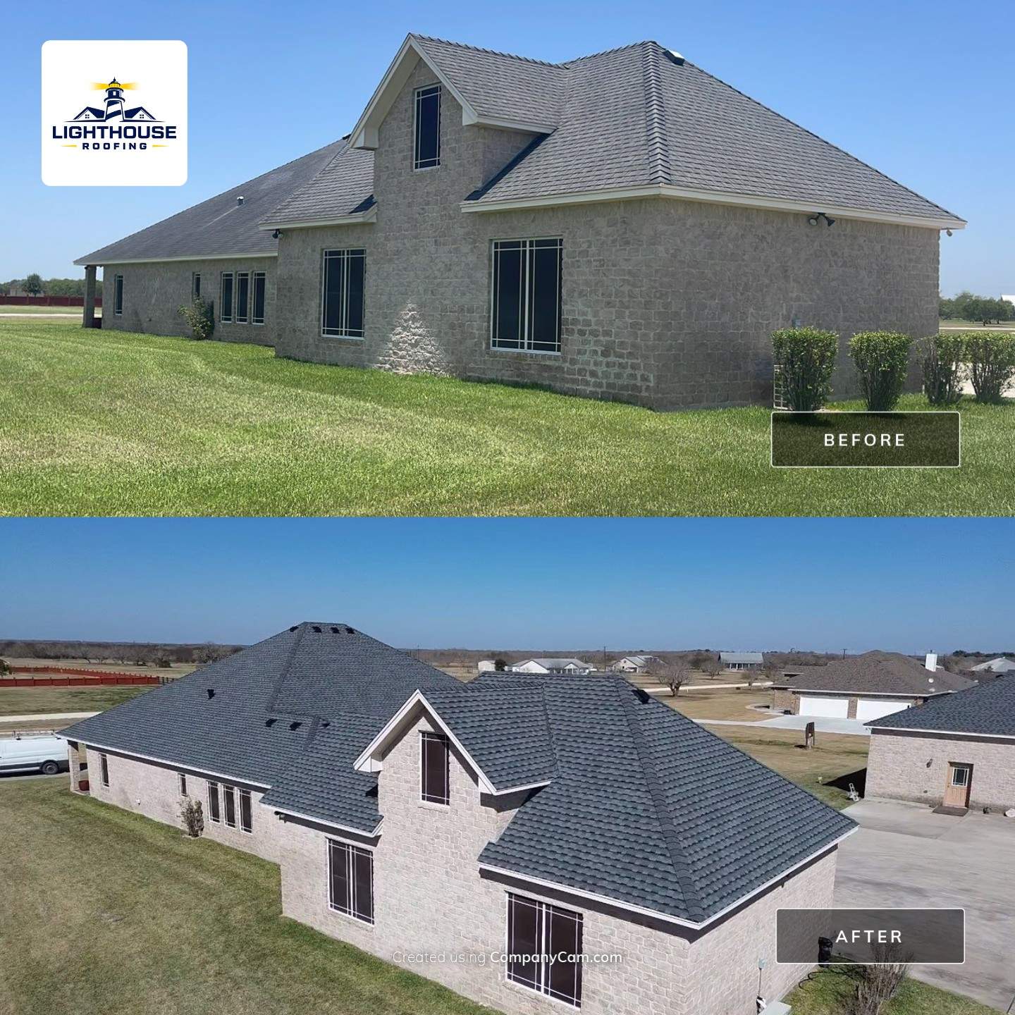 Residential Roofing Installation using GAF HDZ Barkwood by Lighthouse Roofing
