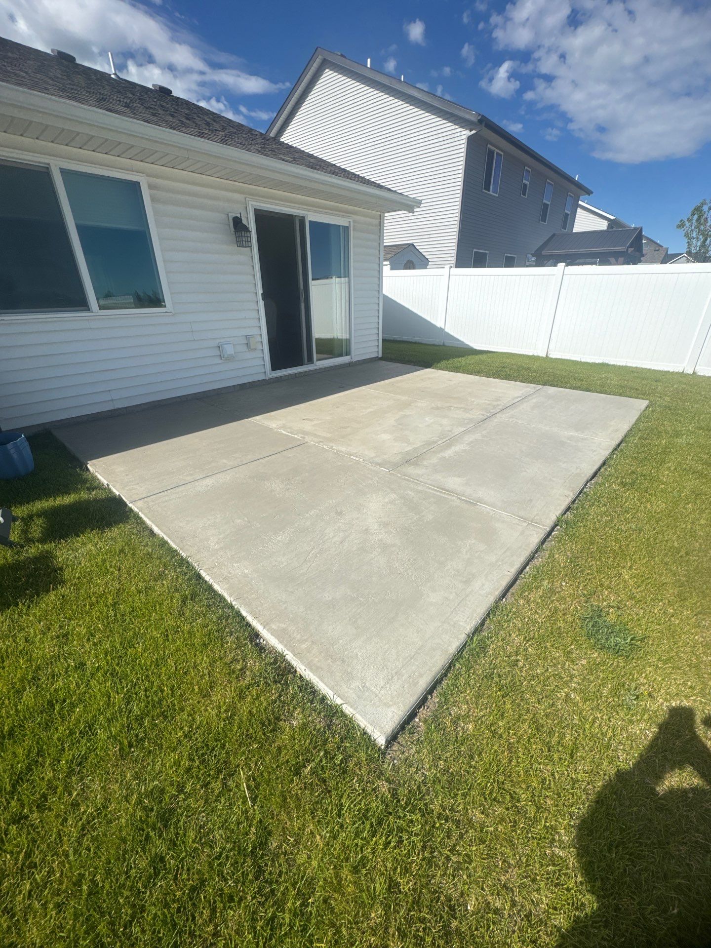 Concrete Patio Coating Installation with Smoke Flake Finish in Airway Heights by Croc Coatings, LLC