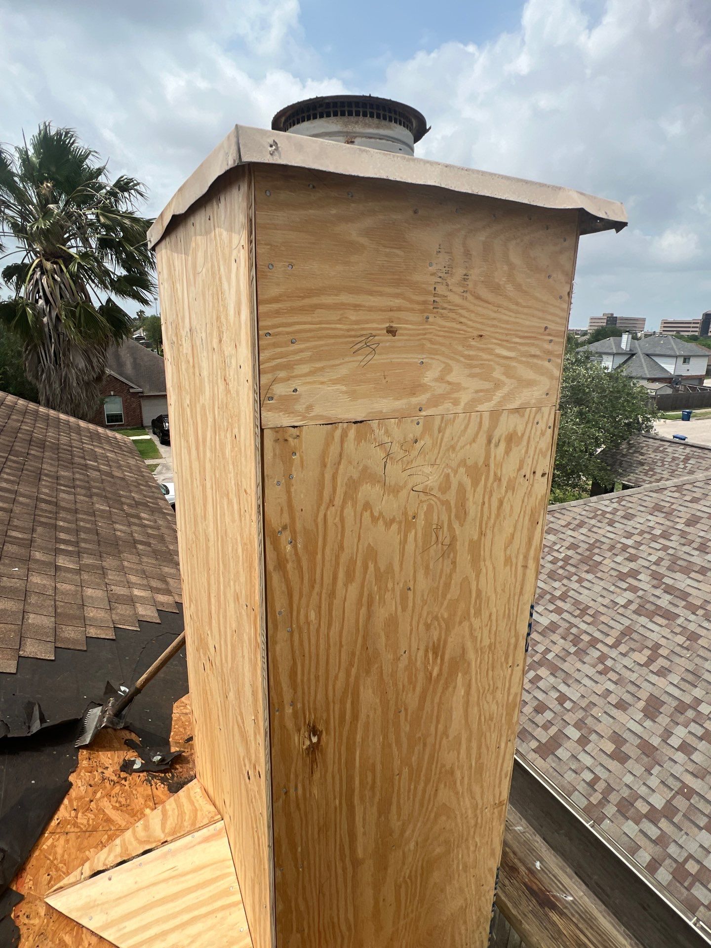Chimney looks good but its BAD! by Bayfront Roofing and Construction