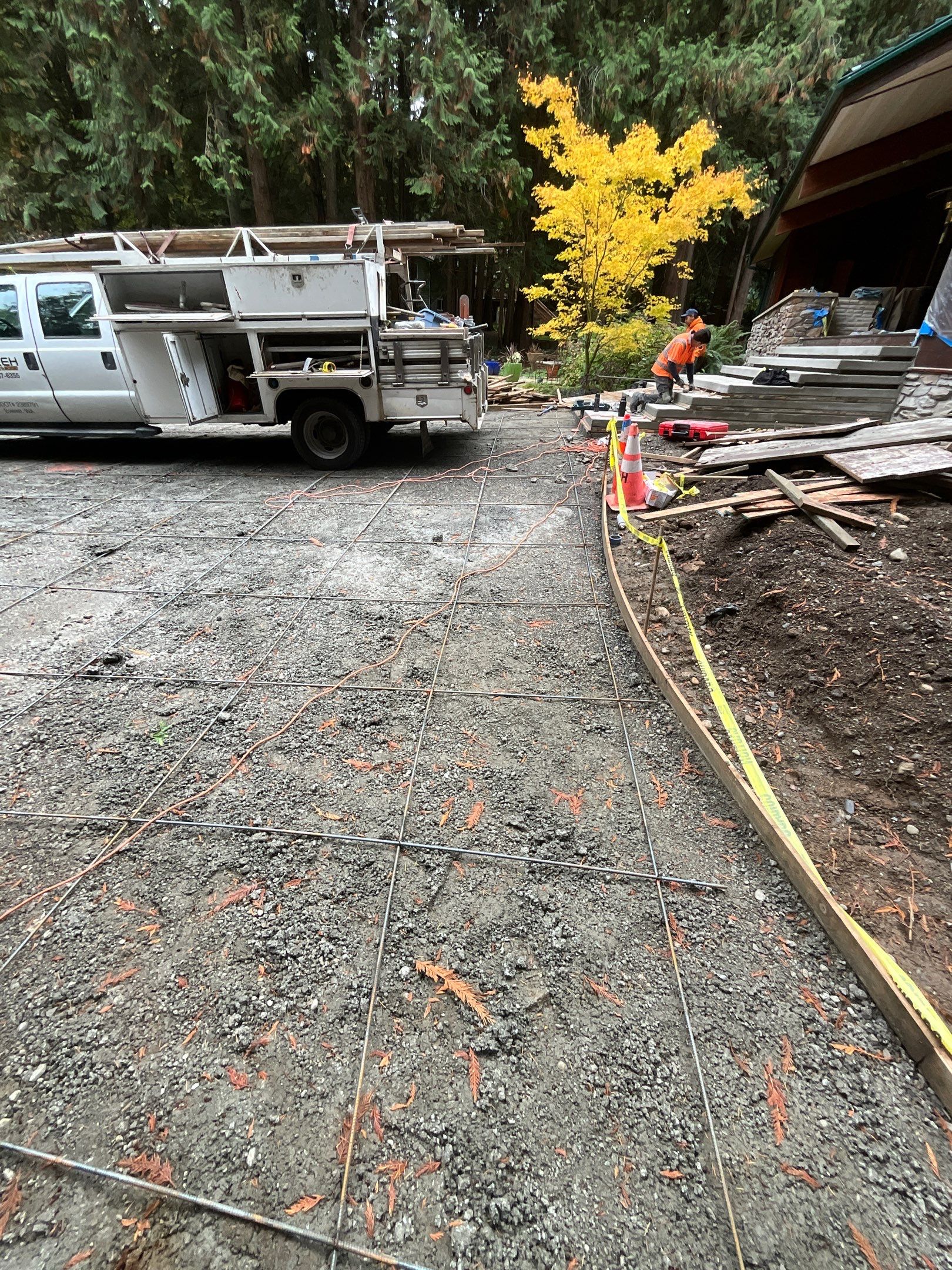 Pia | Custom Concrete Driveway, Walkway & Floating Steps by Jireh Asphalt & Concrete Inc 