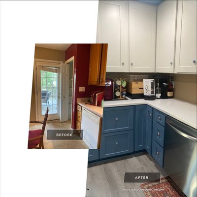 Holly Springs Kitchen Remodel – Two-Tone Shaker Cabinets & Open-Concept Design