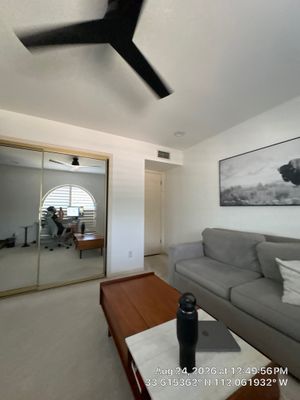 Home Office Renovation Featuring Custom Accent Wall in Phoenix