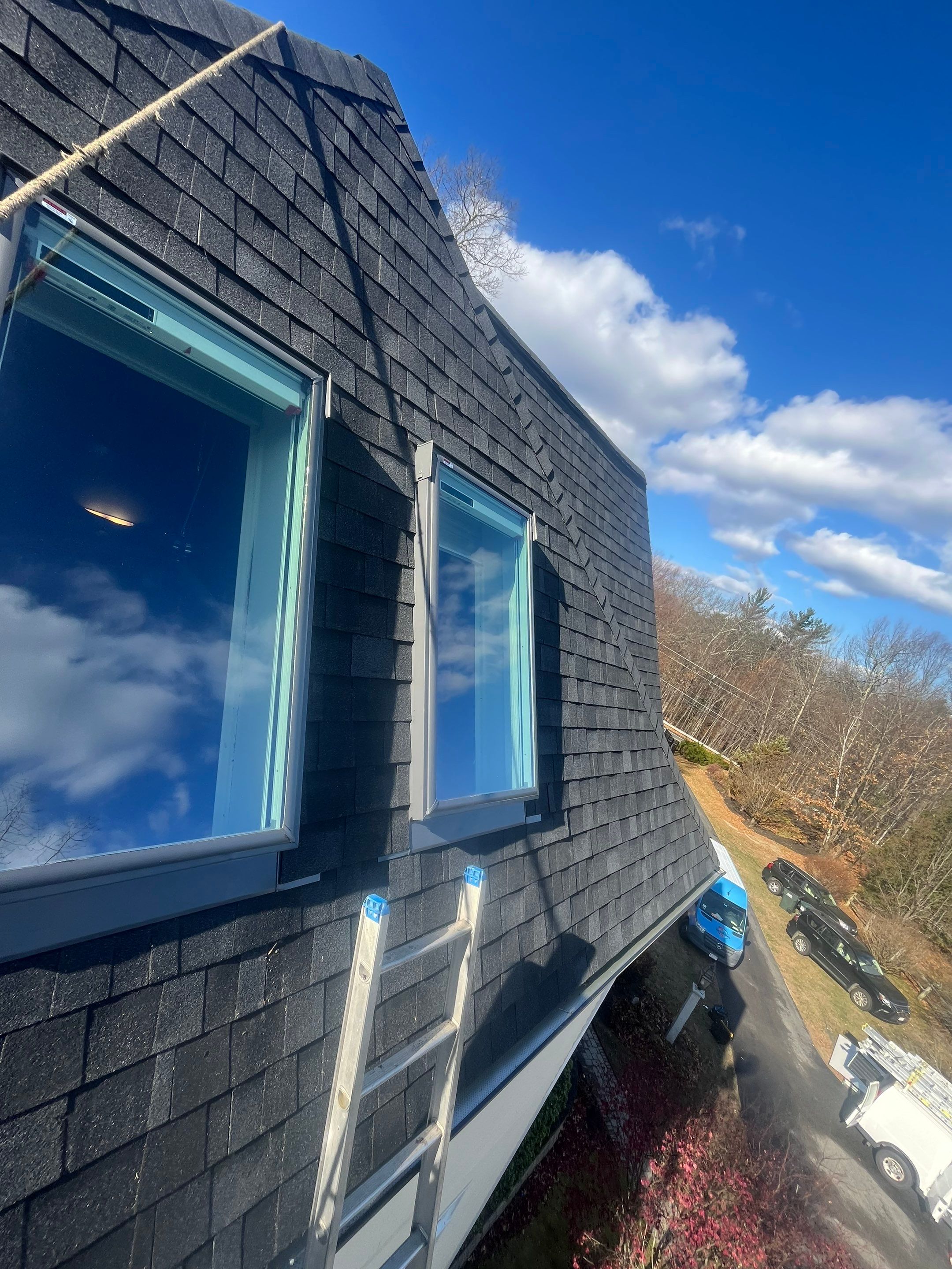 New Roof, Skylights, and Metal Accent Roof Installation in Groton by Mighty Dog Roofing of Greater Middlesex County