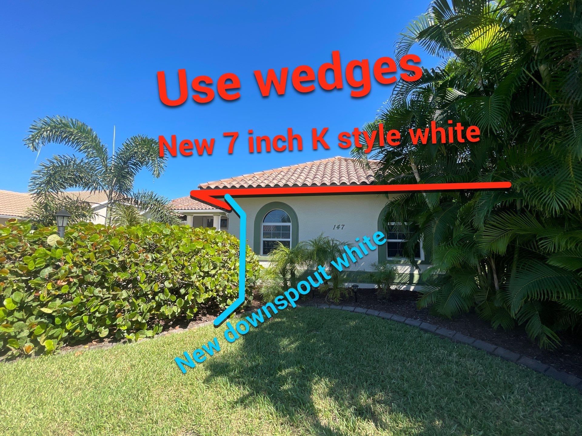 Modern 7 inch K-Style Gutters in Fort Myers FL by Gutter Professors