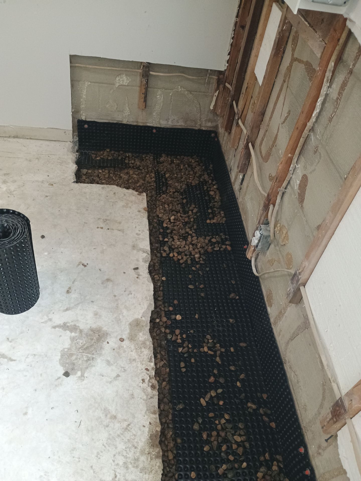 Drain tile for Kael in New Brighton by Waterproofing Northeast