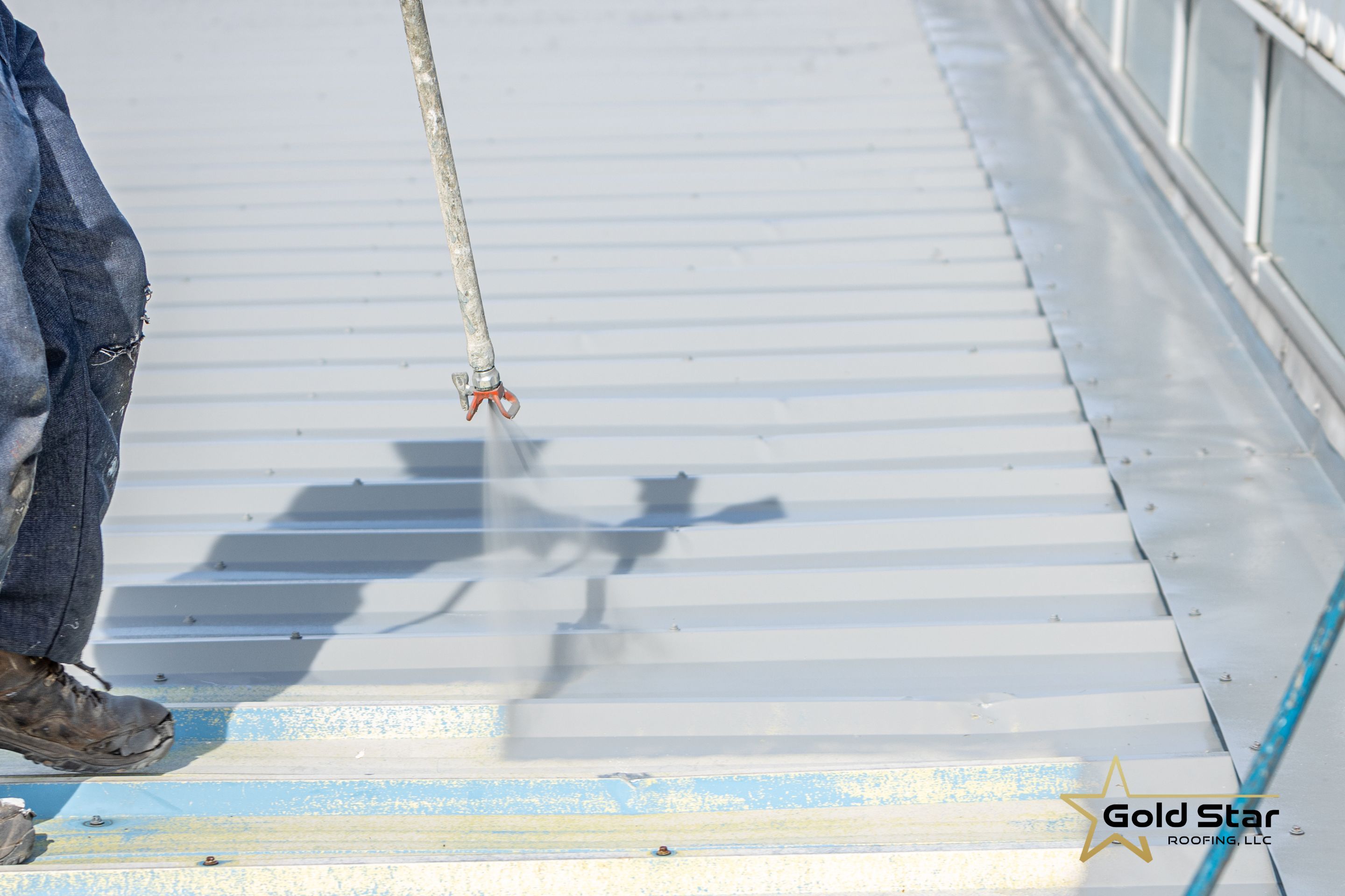 Berea Ohio Metal Roof Coating by Gold Star Roofing LLC 