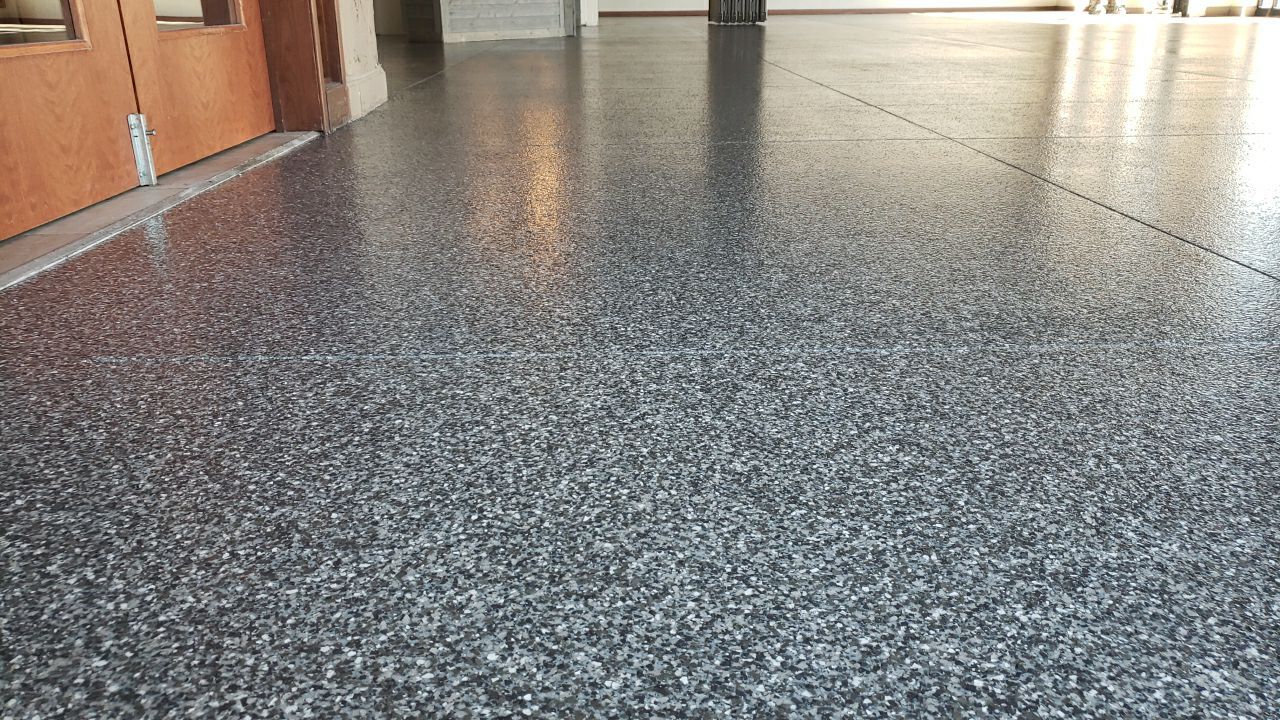 Commercial Floor using Silver Creek by Select Painting, Coatings & Garage Cabinets